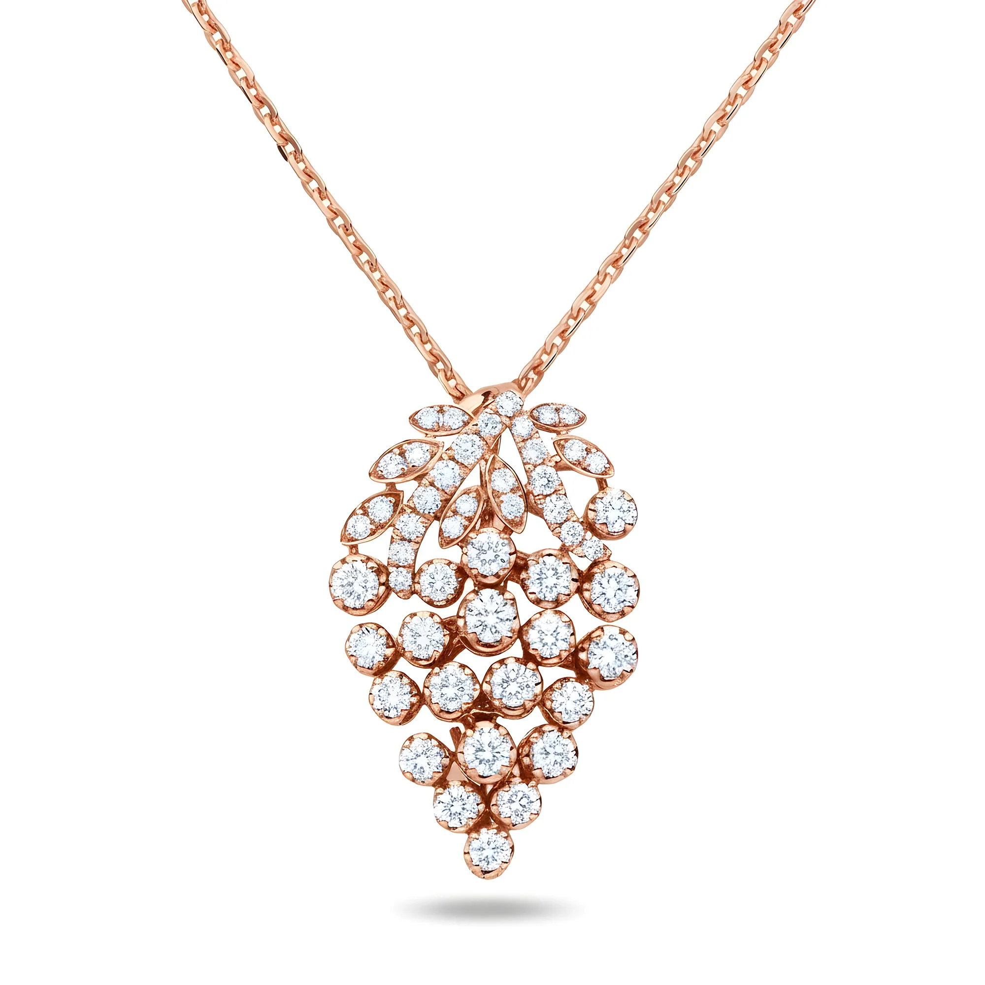 White Gold Diamond Berry Pendant & Chain Necklace 1.63ct - Image 6