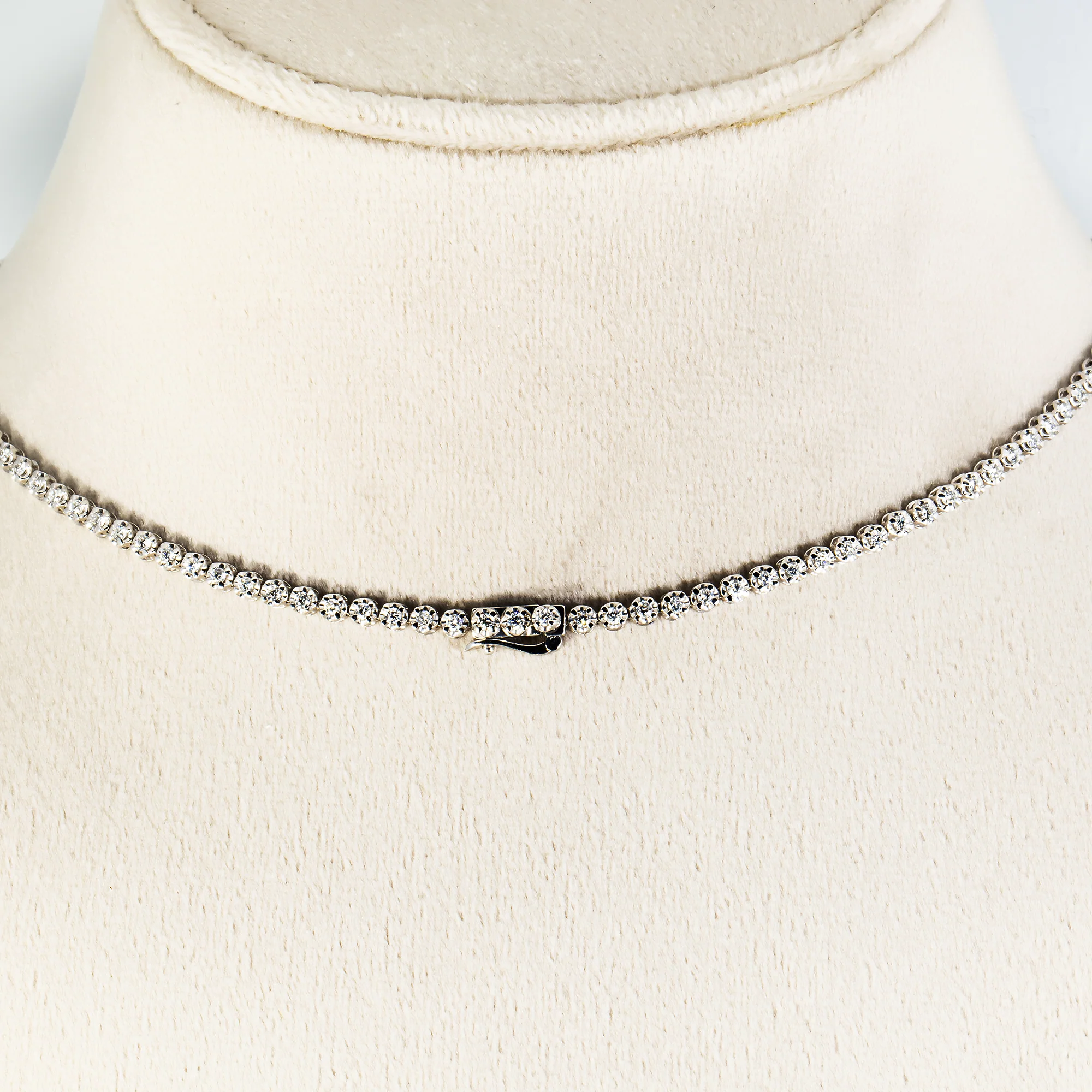 White Gold Pear & Round Diamond Floating Rain Drop Necklace 14.71ct (Extra Long 36") - Image 4