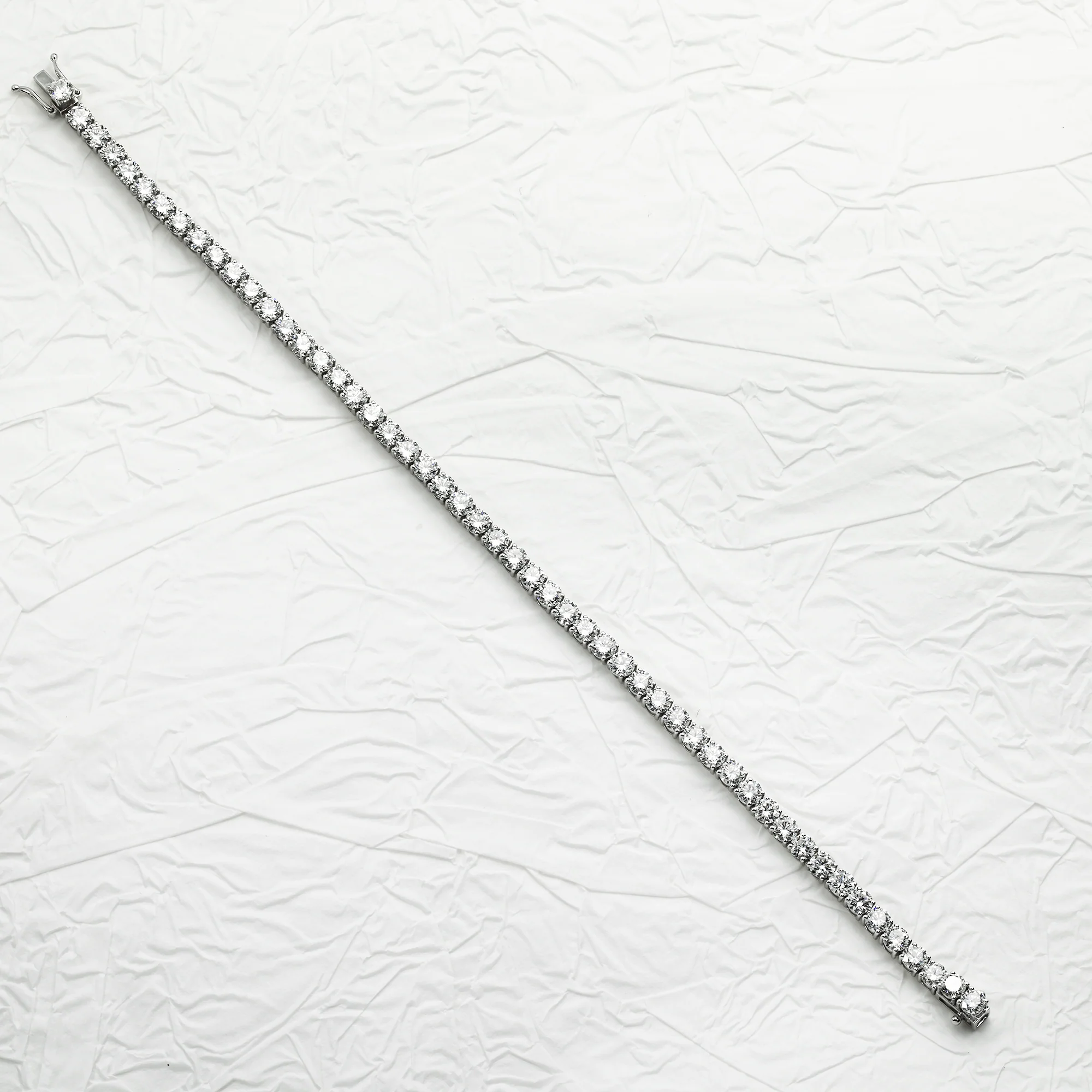 White Gold Round Cut Diamond Tennis Bracelet 9.85ct *Best Seller* - Image 3