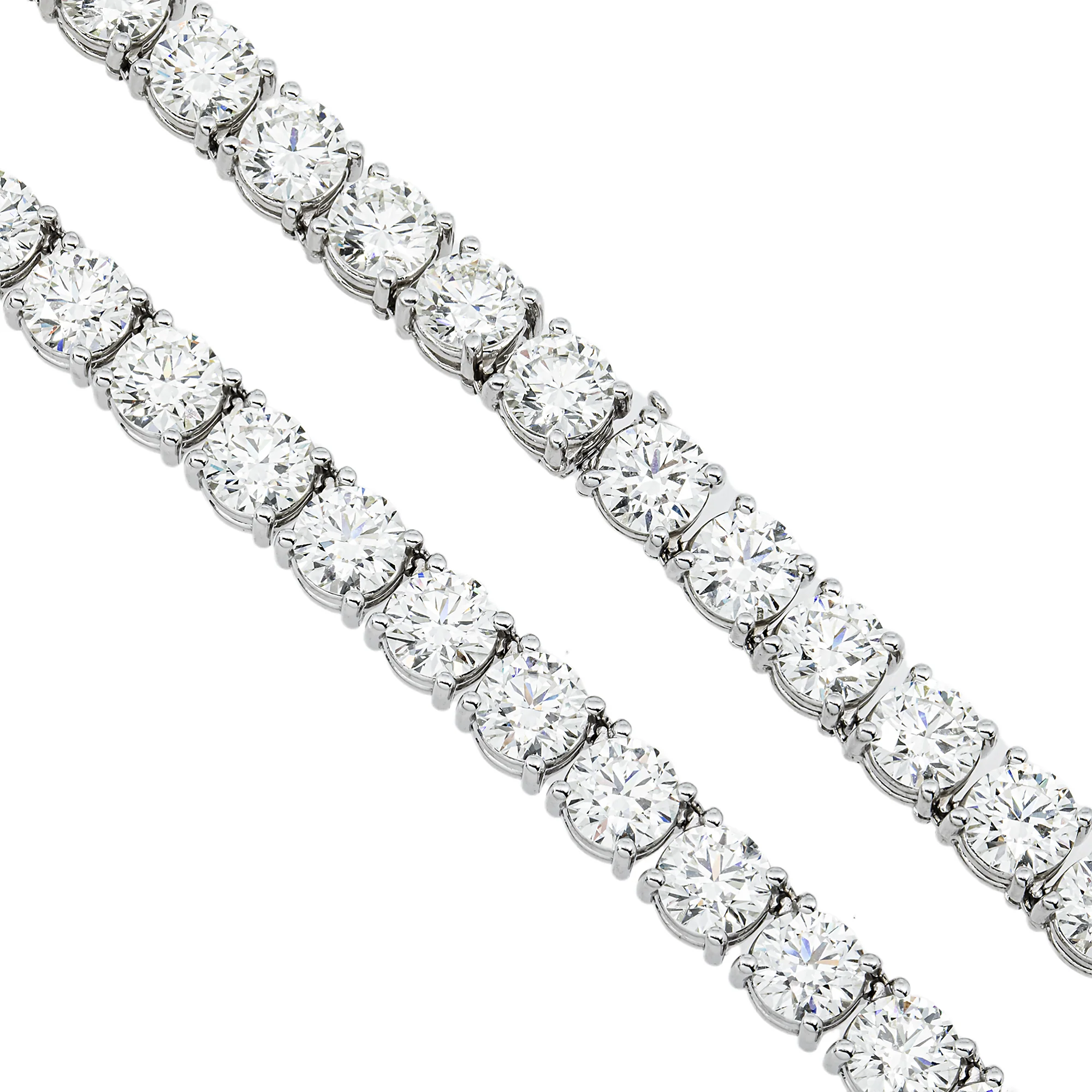 14K White Gold Round Diamond Tennis Chain 79.37cts (17"-22") - Image 4