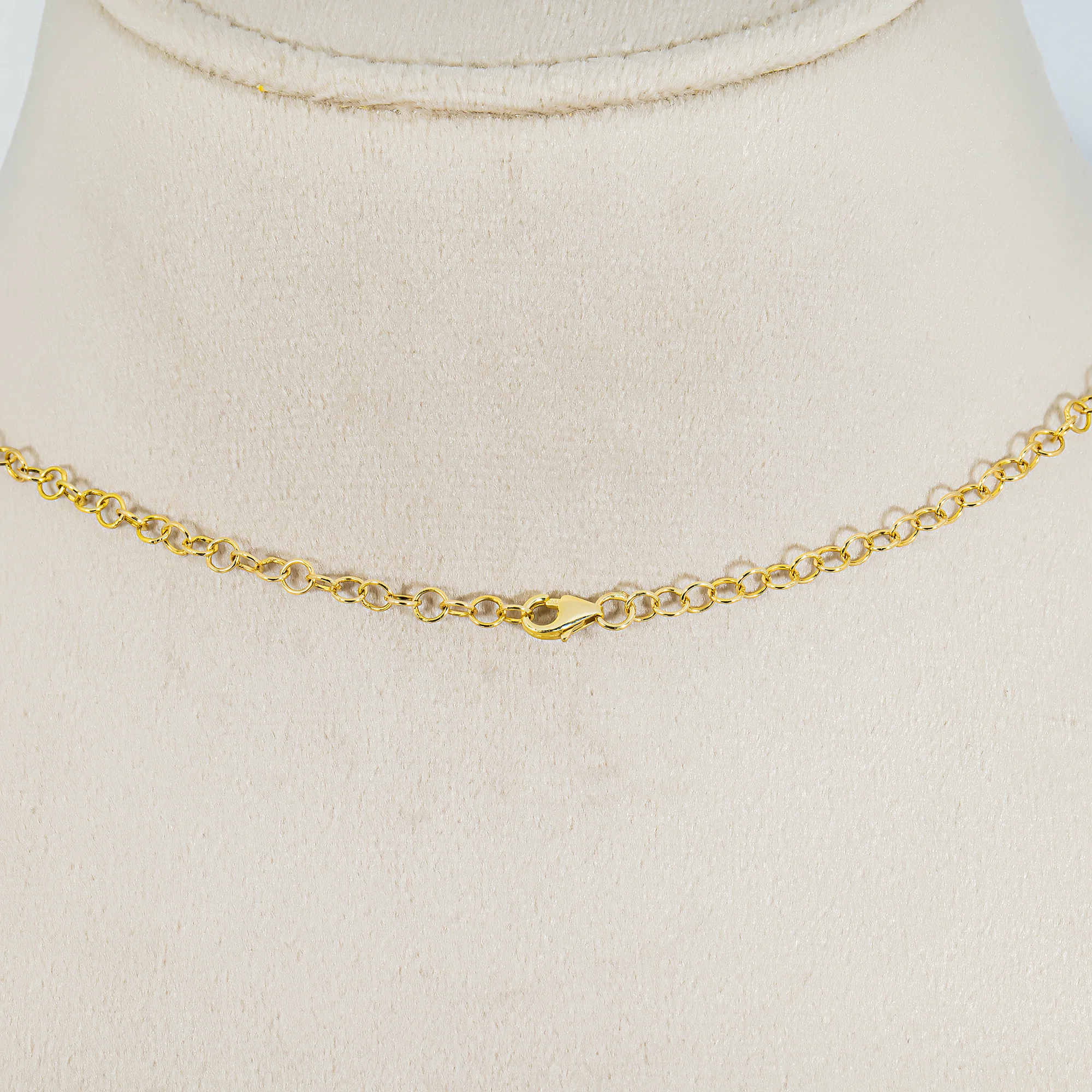 14K Yellow Gold Diamond Triple Baguette Necklace 0.88ct - Image 3