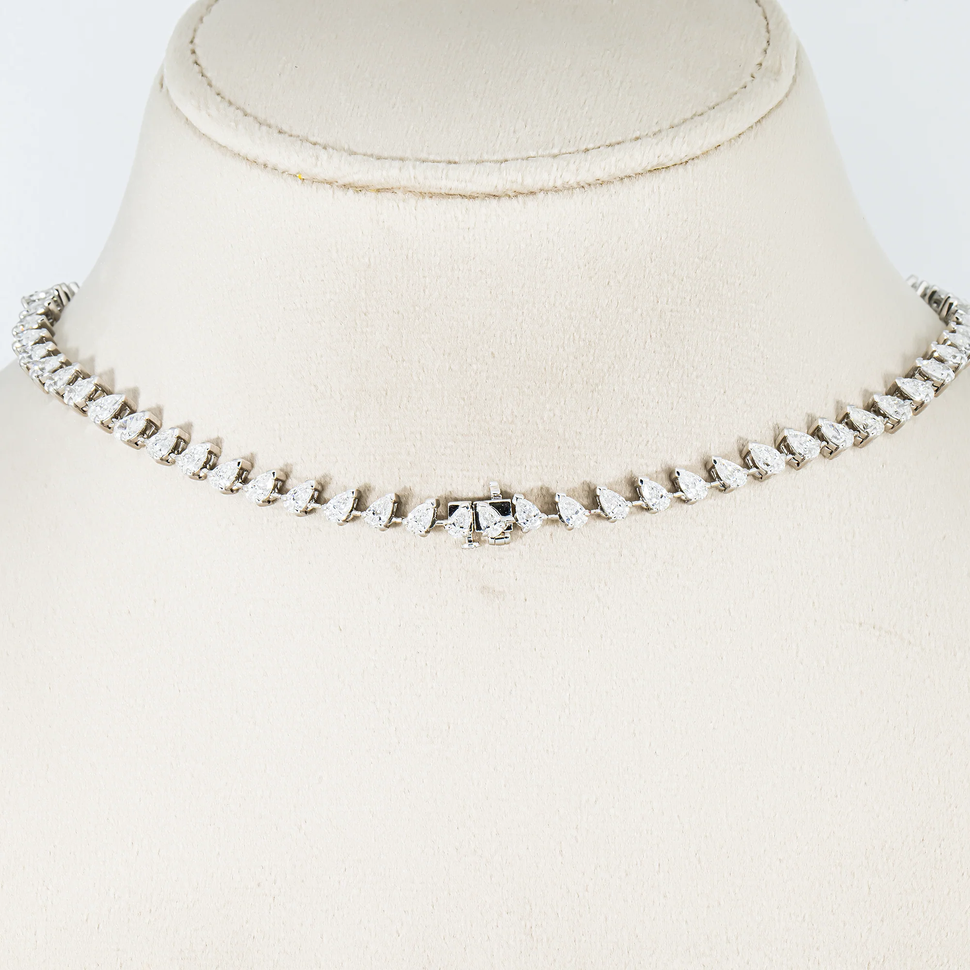 IGI 14K Fancy Vivid Yellow Pear Diamond Satellite Necklace 22.66ctw - Image 4