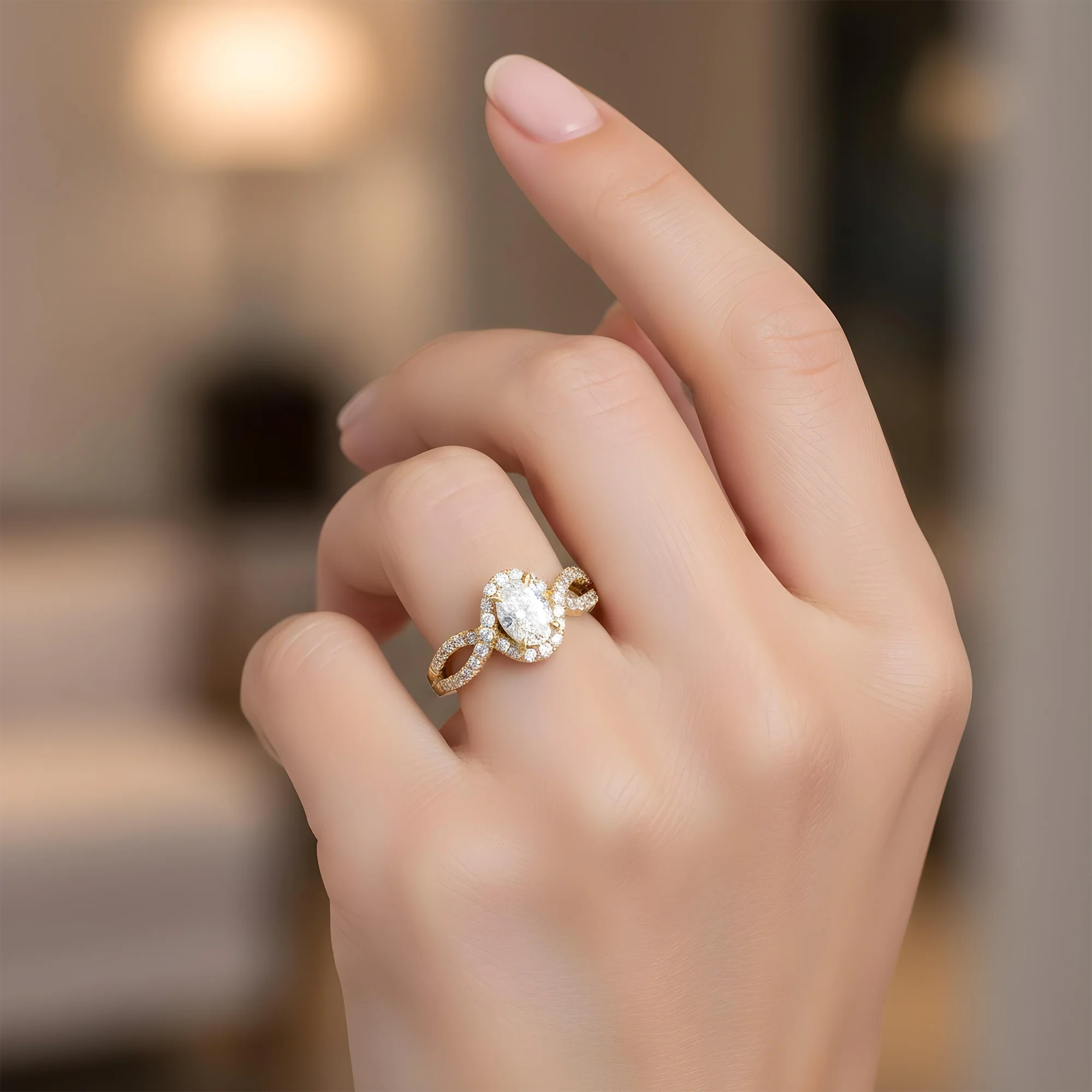 14K Rose Gold 1.02ct Oval Cut Diamond Engagement Ring 1.52ctw - Image 10