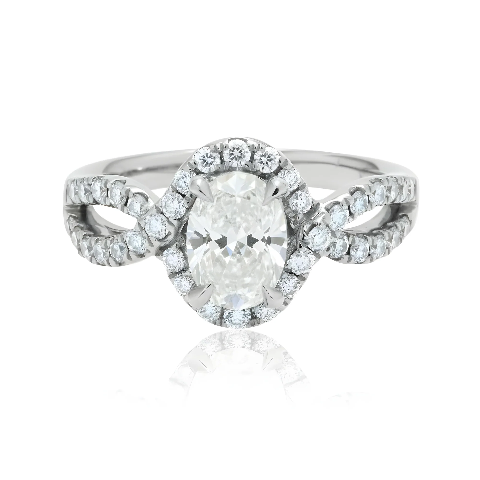 14K Rose Gold 1.02ct Oval Cut Diamond Engagement Ring 1.52ctw - Image 6