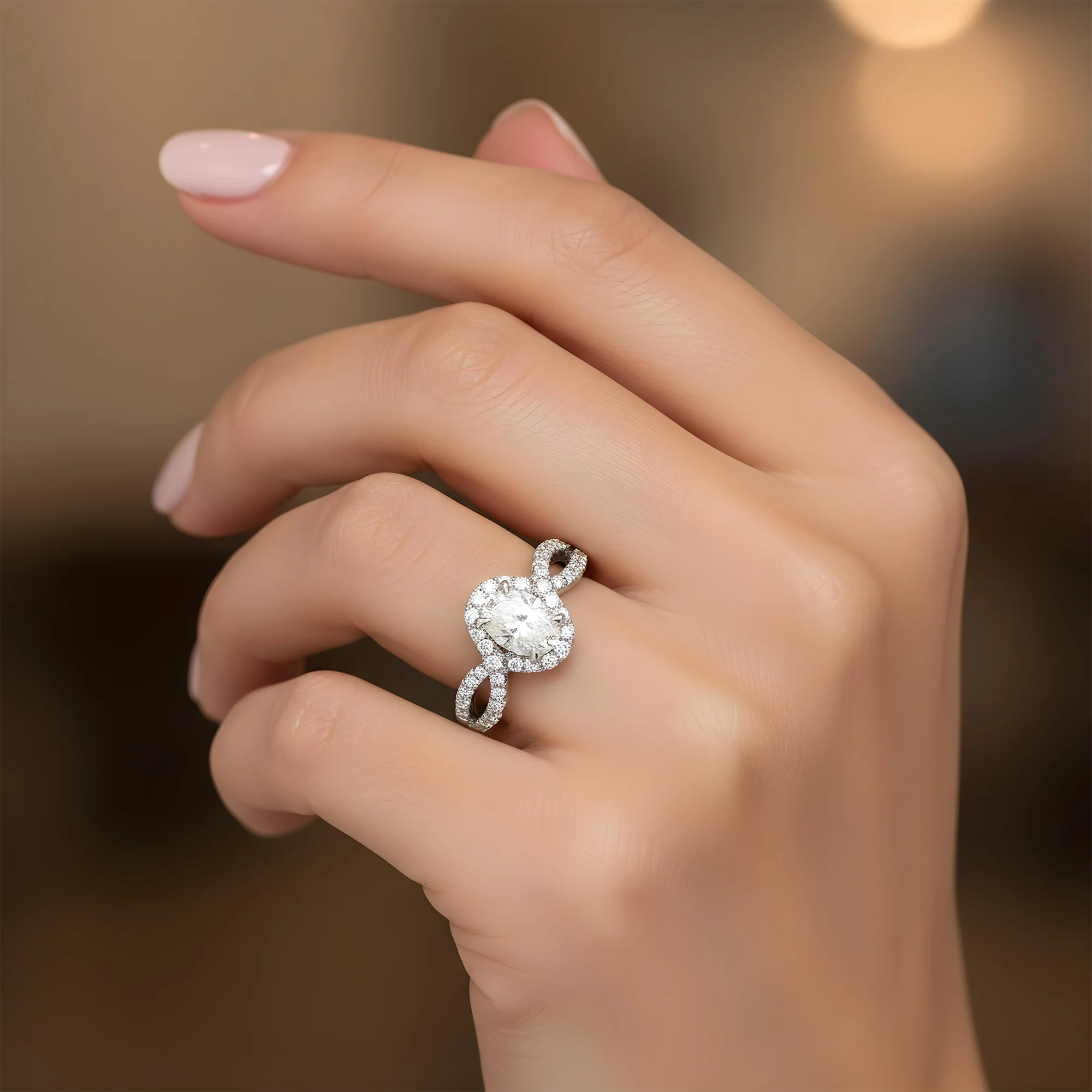14K Rose Gold 1.02ct Oval Cut Diamond Engagement Ring 1.52ctw - Image 7