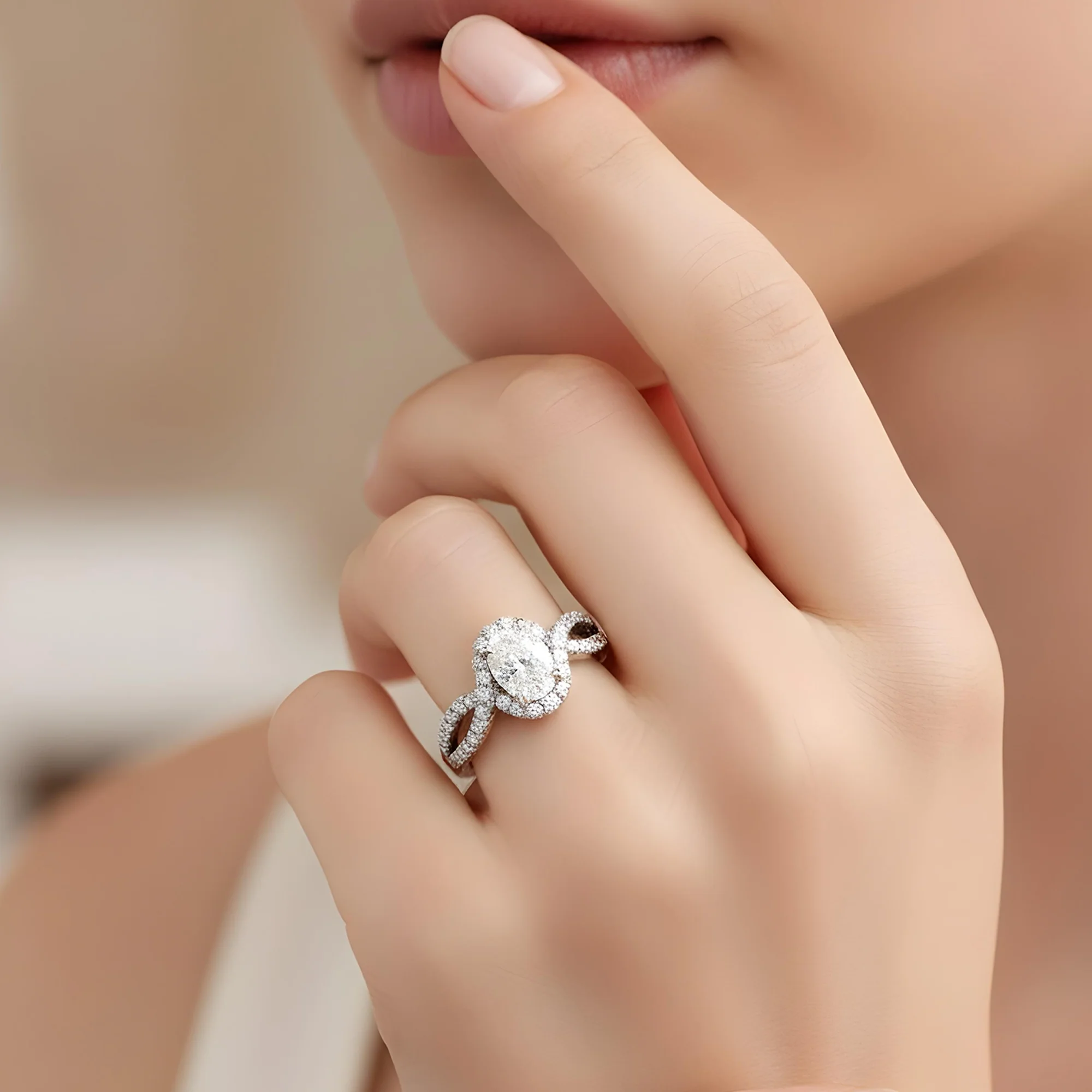 14K Rose Gold 1.02ct Oval Cut Diamond Engagement Ring 1.52ctw - Image 8