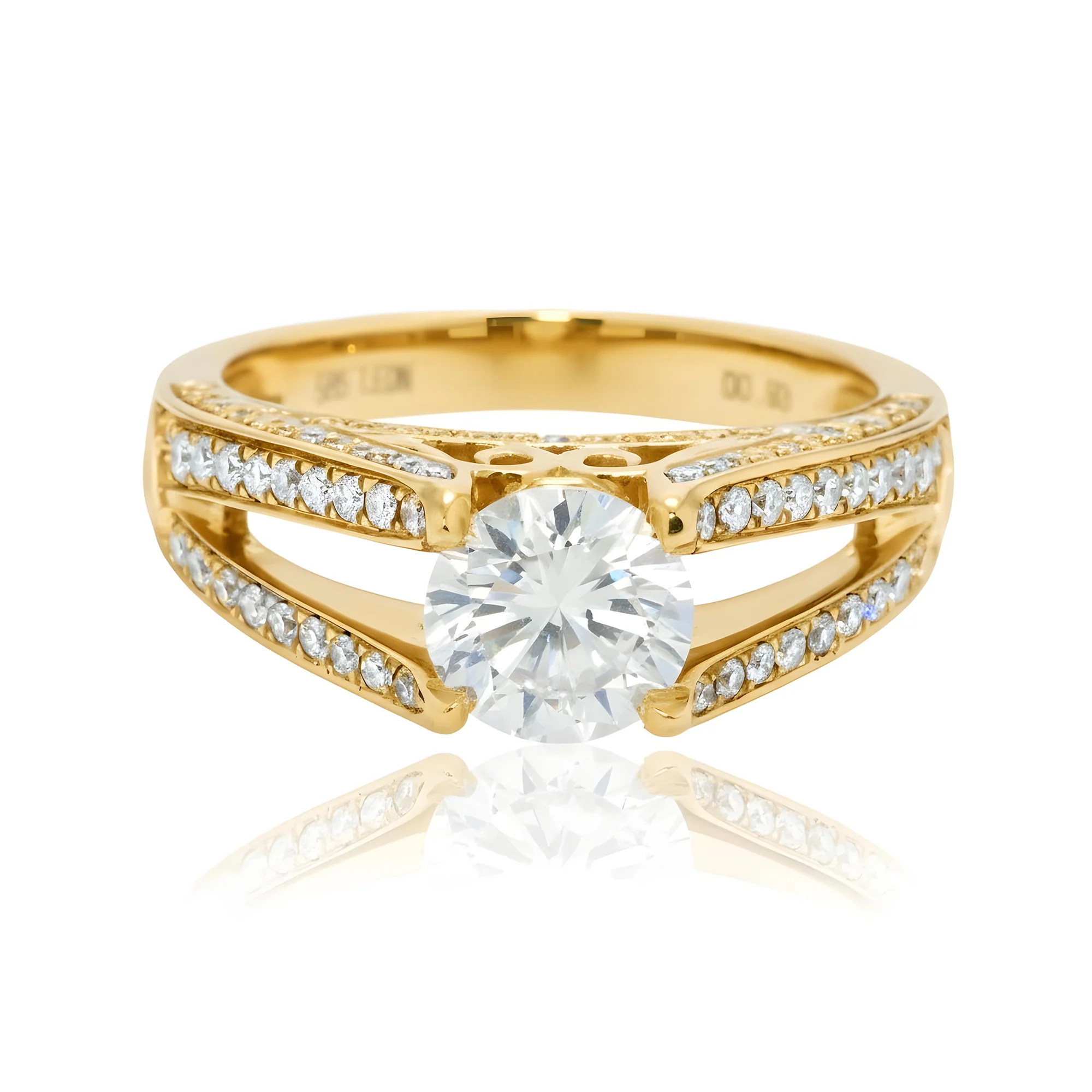 14K Rose Gold 1.09ct Round Diamond Engagement Ring 2.02ctw - Image 9