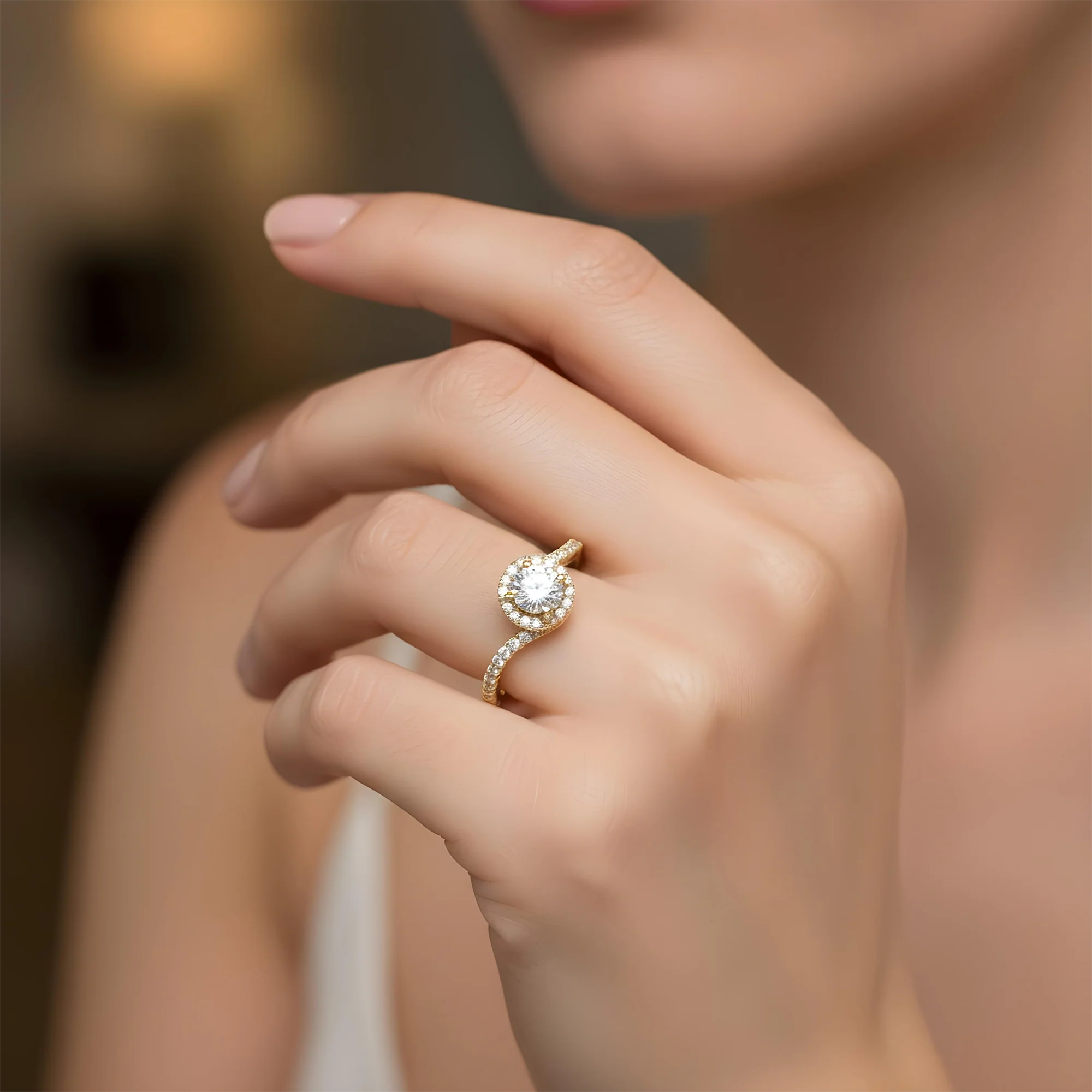 14K Rose Gold 1.10ct Round Diamond Engagement Ring 1.47ctw - Image 10