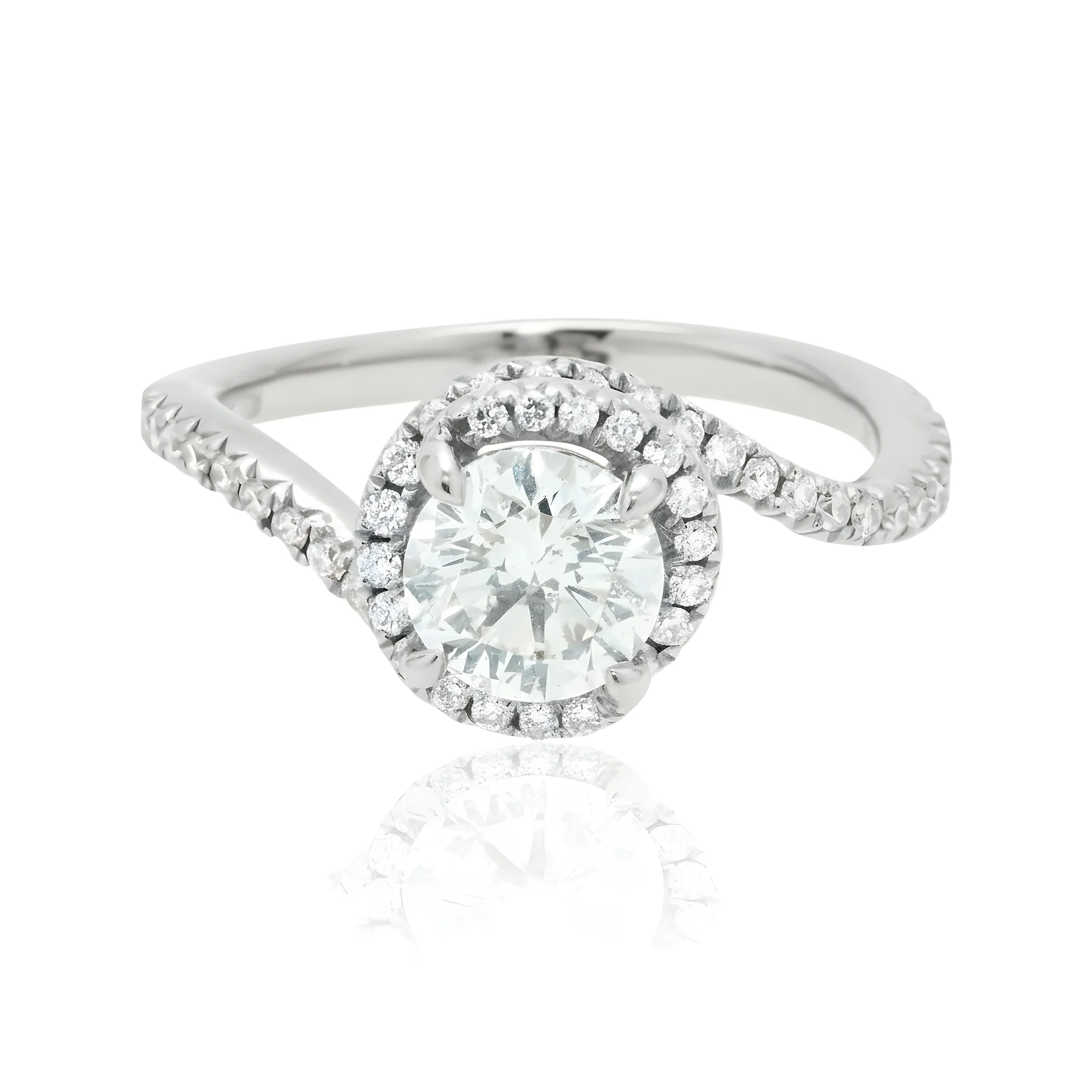 14K Rose Gold 1.10ct Round Diamond Engagement Ring 1.47ctw - Image 6