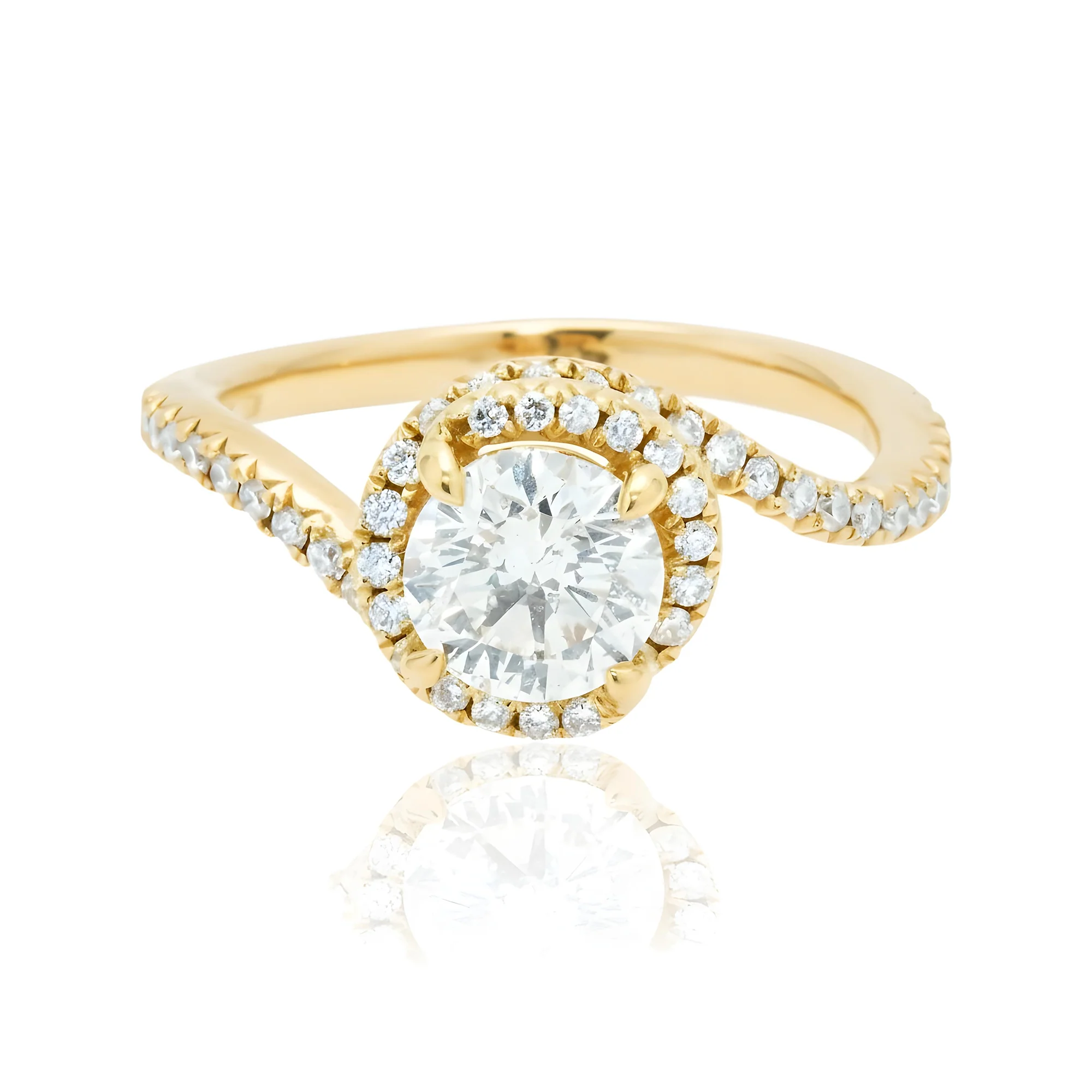 14K Rose Gold 1.10ct Round Diamond Engagement Ring 1.47ctw - Image 9