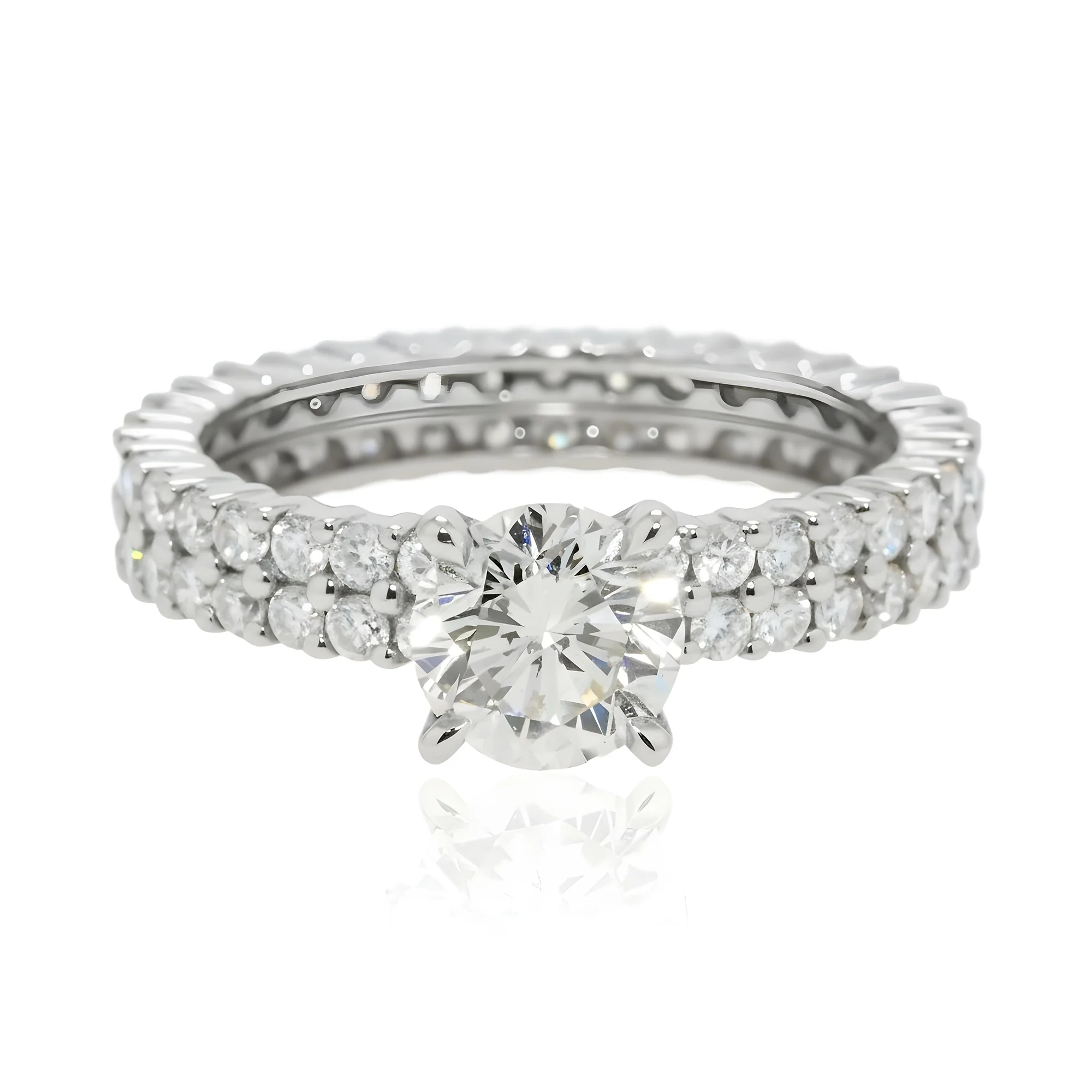 14K Rose Gold 1.17ct Round Diamond Engagement Ring 2.57ctw - Image 7