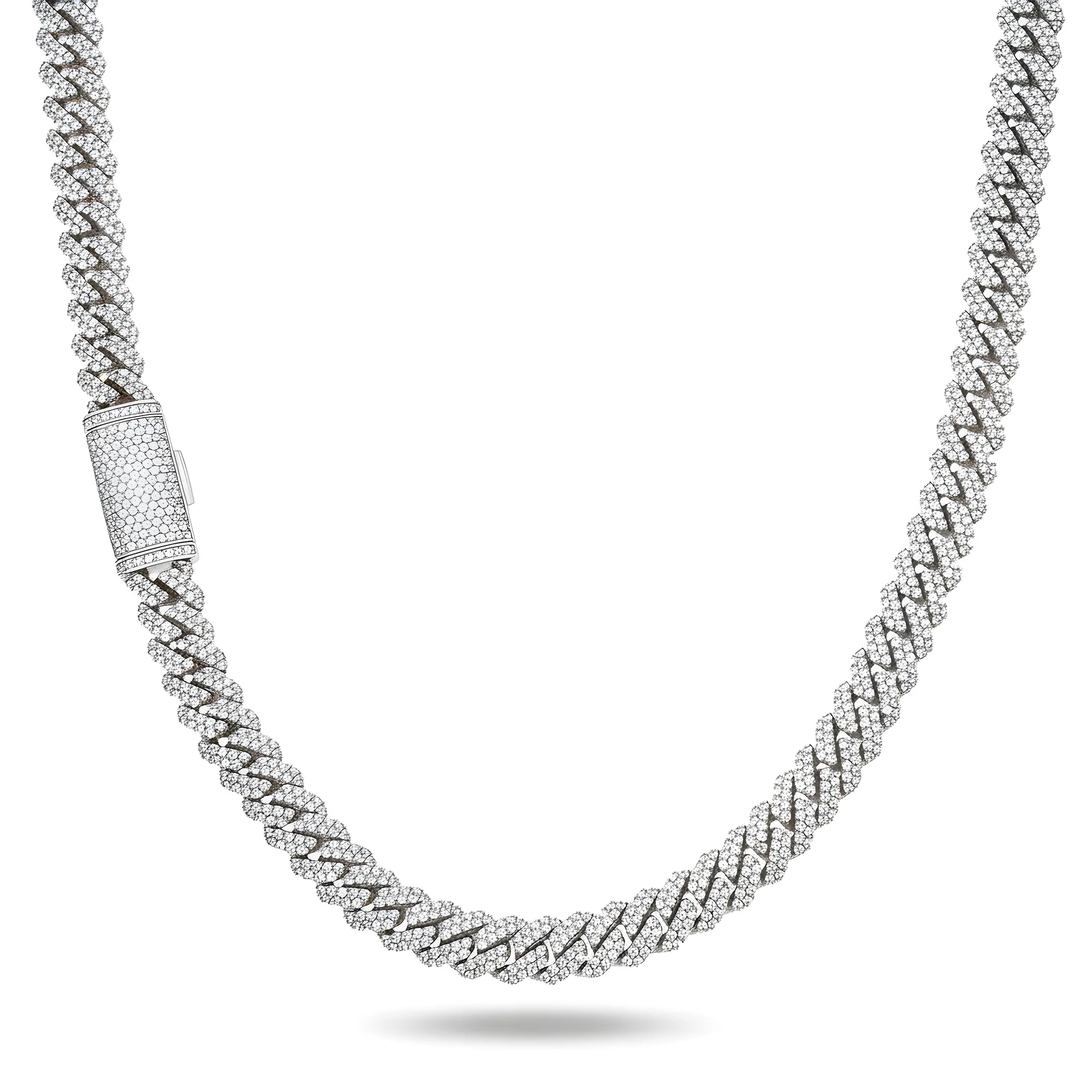 14K Rose Gold 10mm Round Diamond Cuban Link Chain 20.0ct - Image 4
