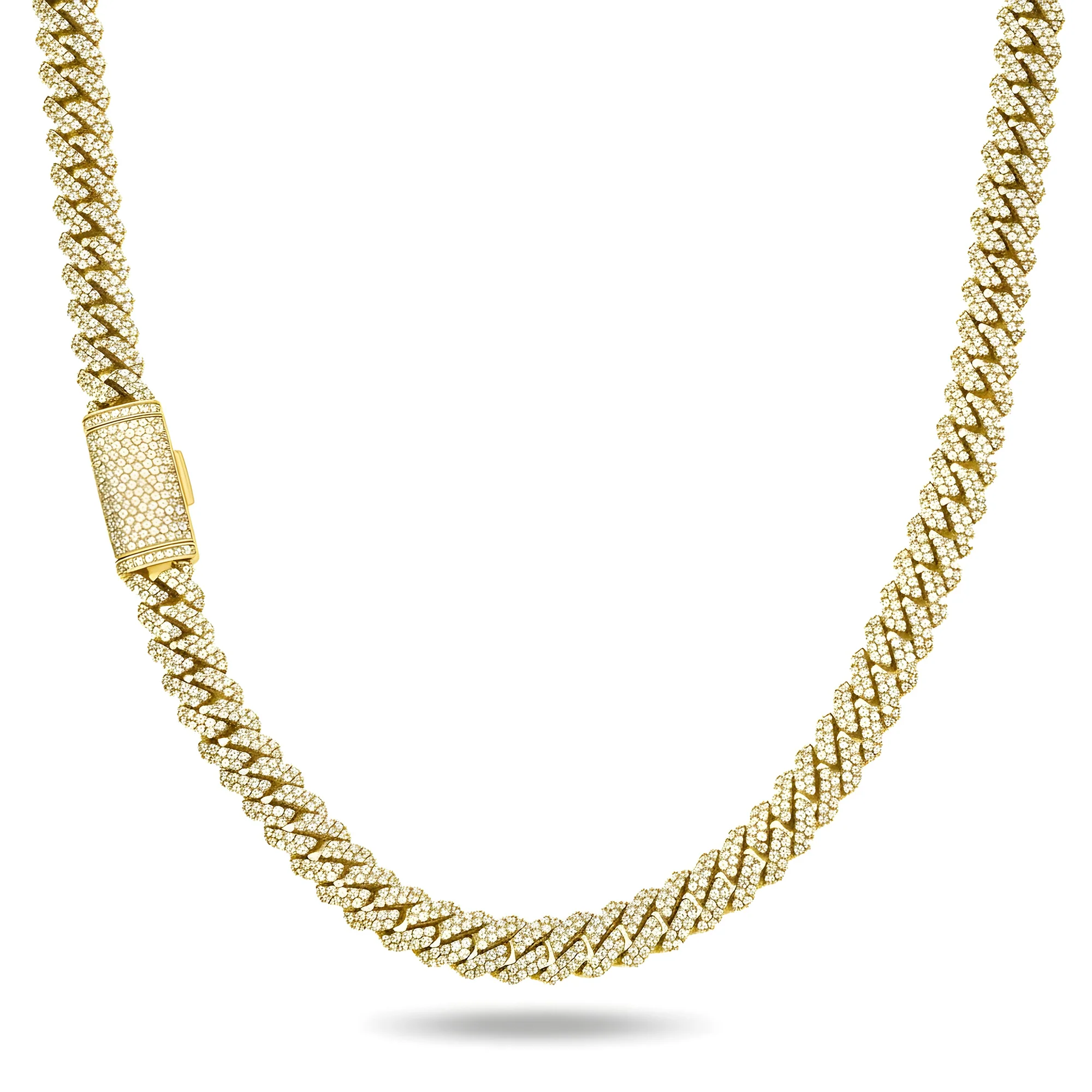 14K Rose Gold 10mm Round Diamond Cuban Link Chain 20.0ct - Image 7