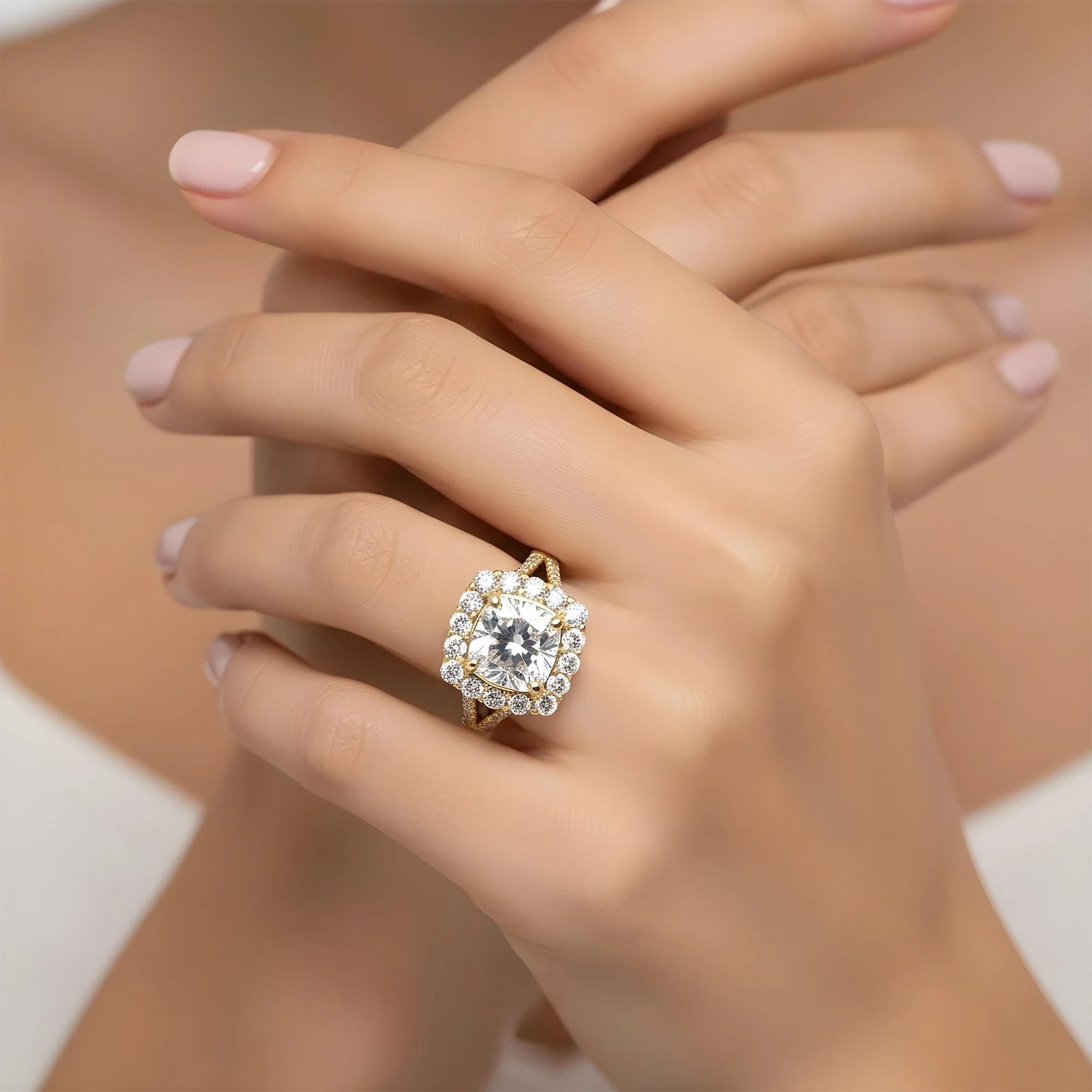 14K Rose Gold 3.03ct Cushion Cut Diamond Engagement Ring 3.21ctw - Image 11