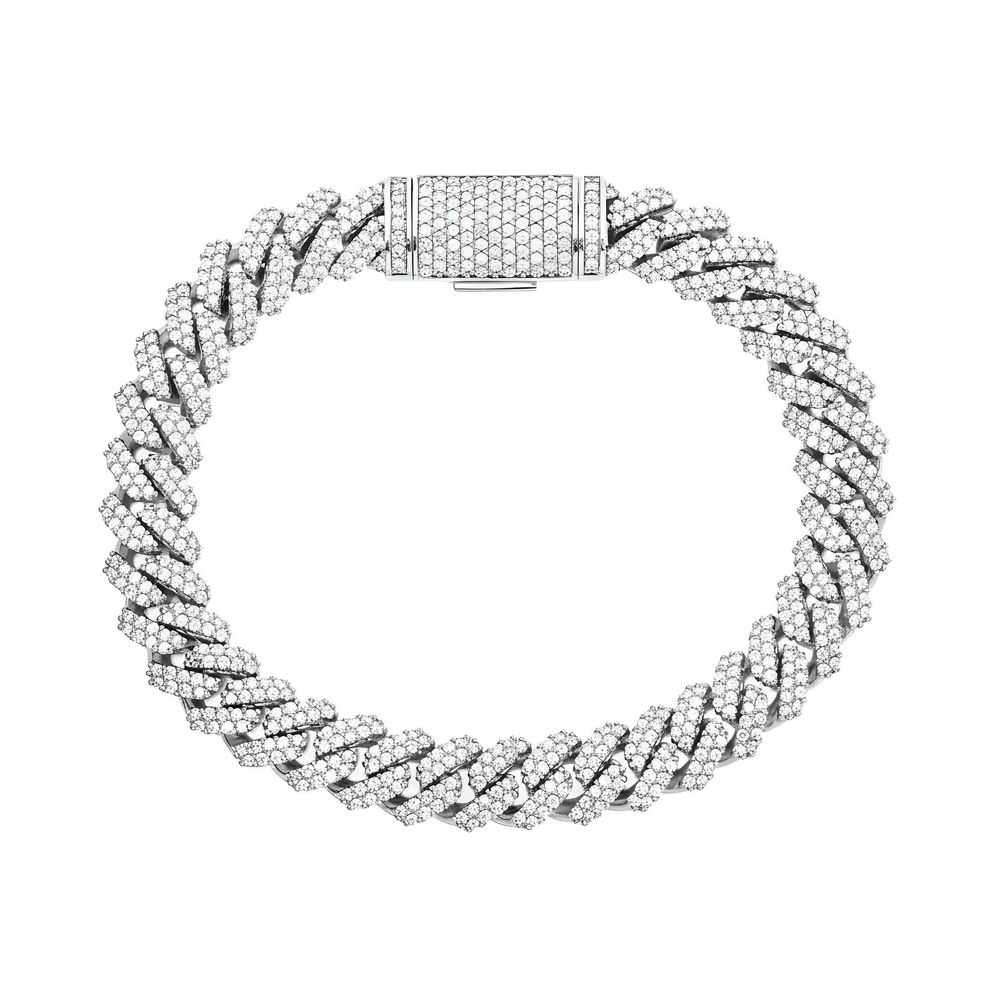 14K Rose Gold 10mm Round Diamond Cuban Link Bracelet 7.0ct - Image 4