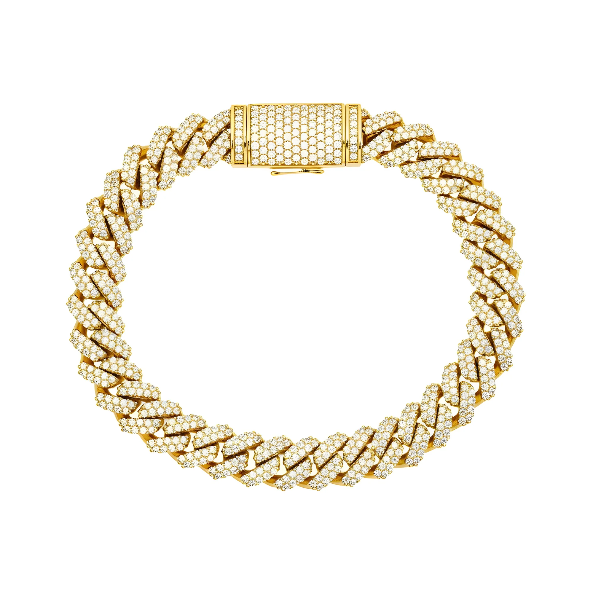 14K Rose Gold 10mm Round Diamond Cuban Link Bracelet 7.0ct - Image 7