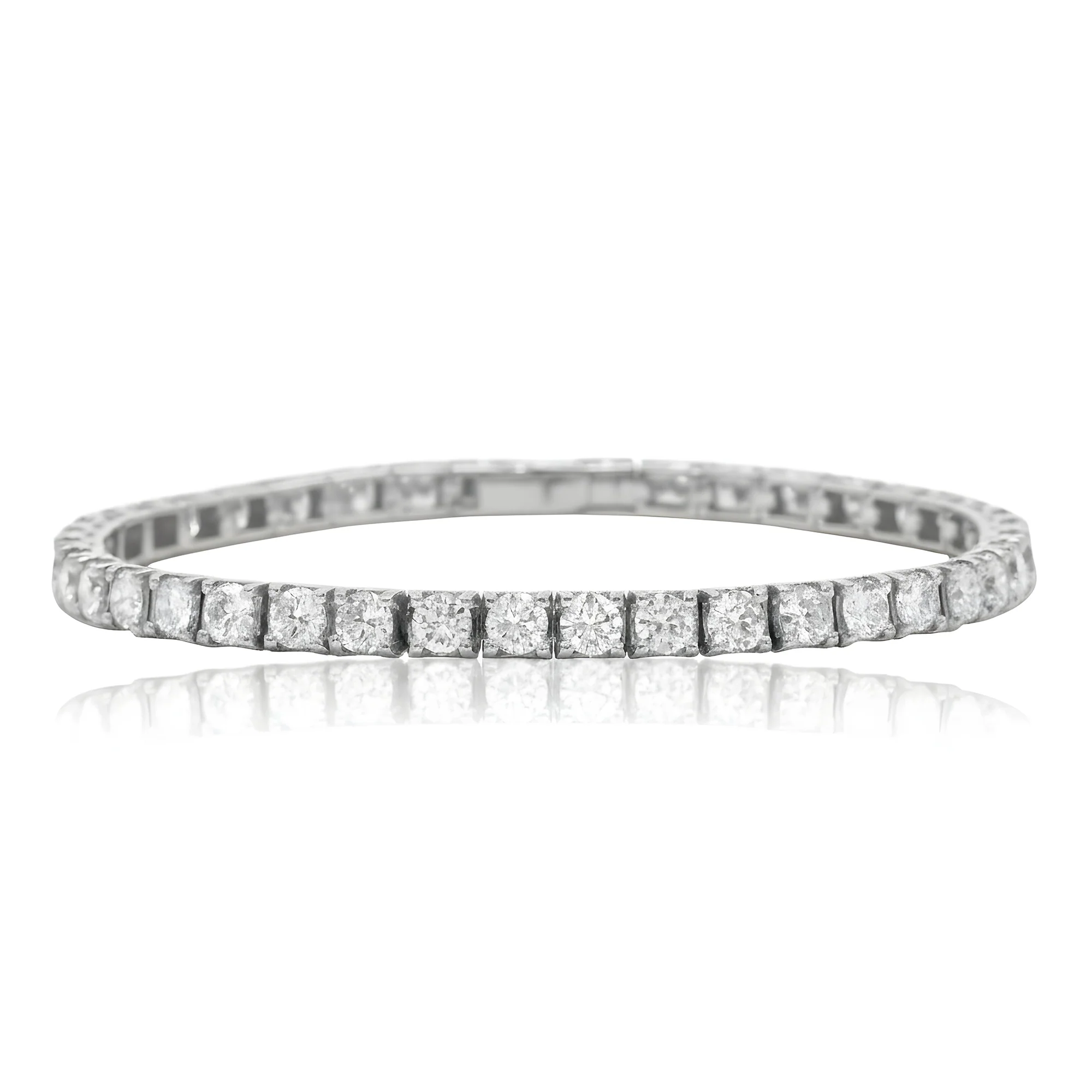 18K Rose Gold Round Diamond Tennis Bracelet 8.30ct - Image 3