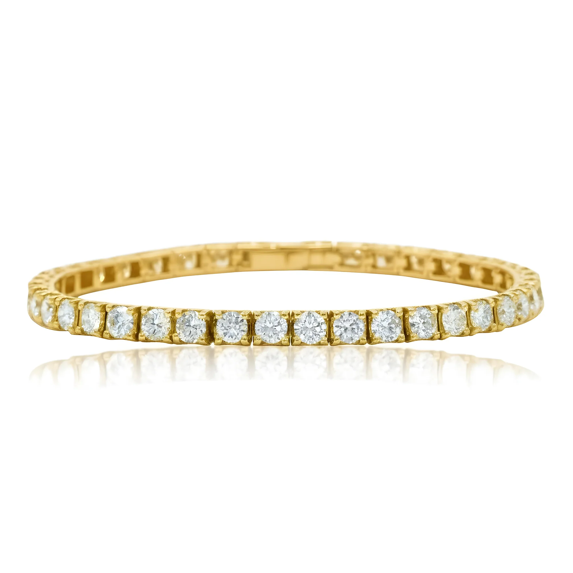 18K Rose Gold Round Diamond Tennis Bracelet 8.30ct - Image 6