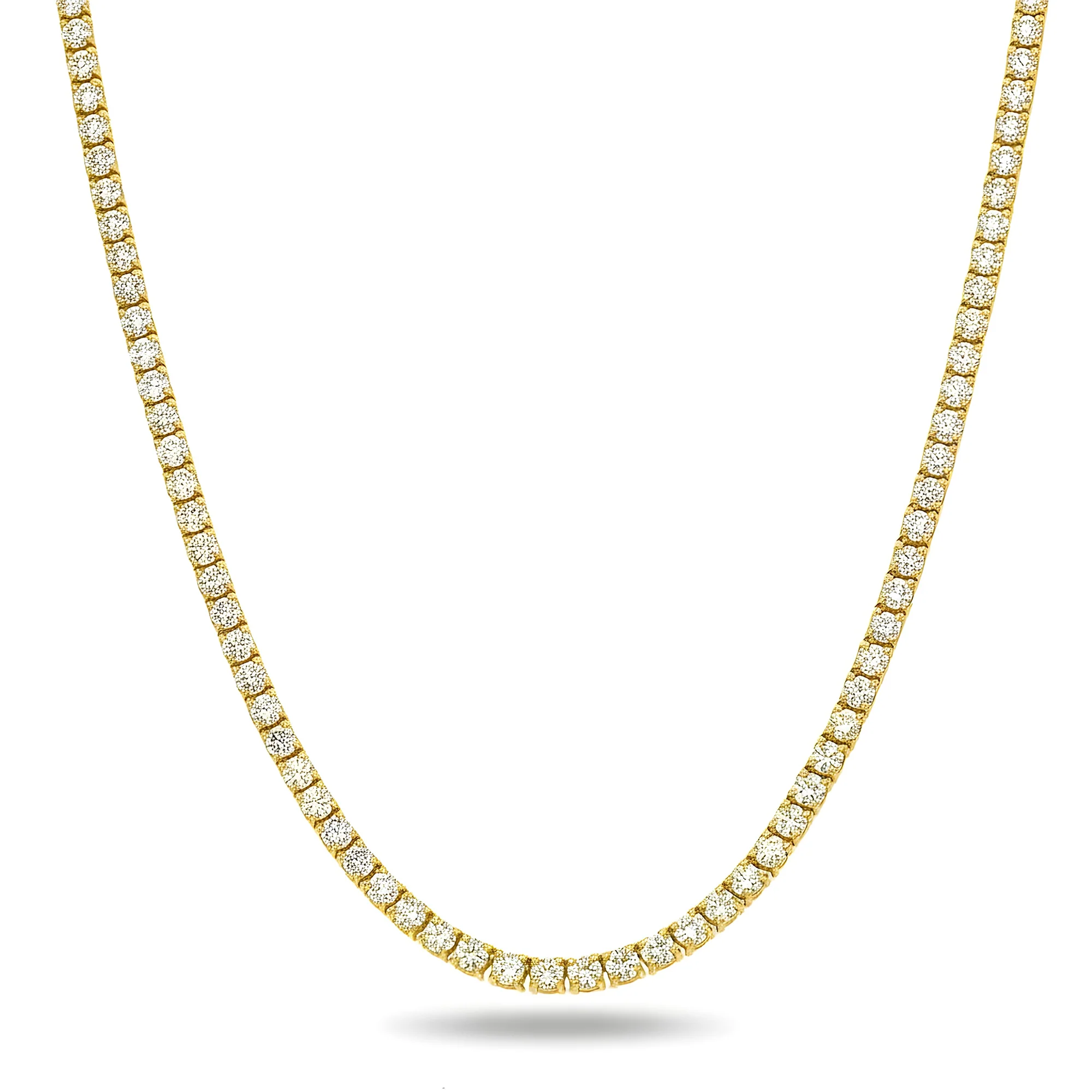 14K Rose Gold Round Diamond Tennis Chain 37.10ct - Image 7