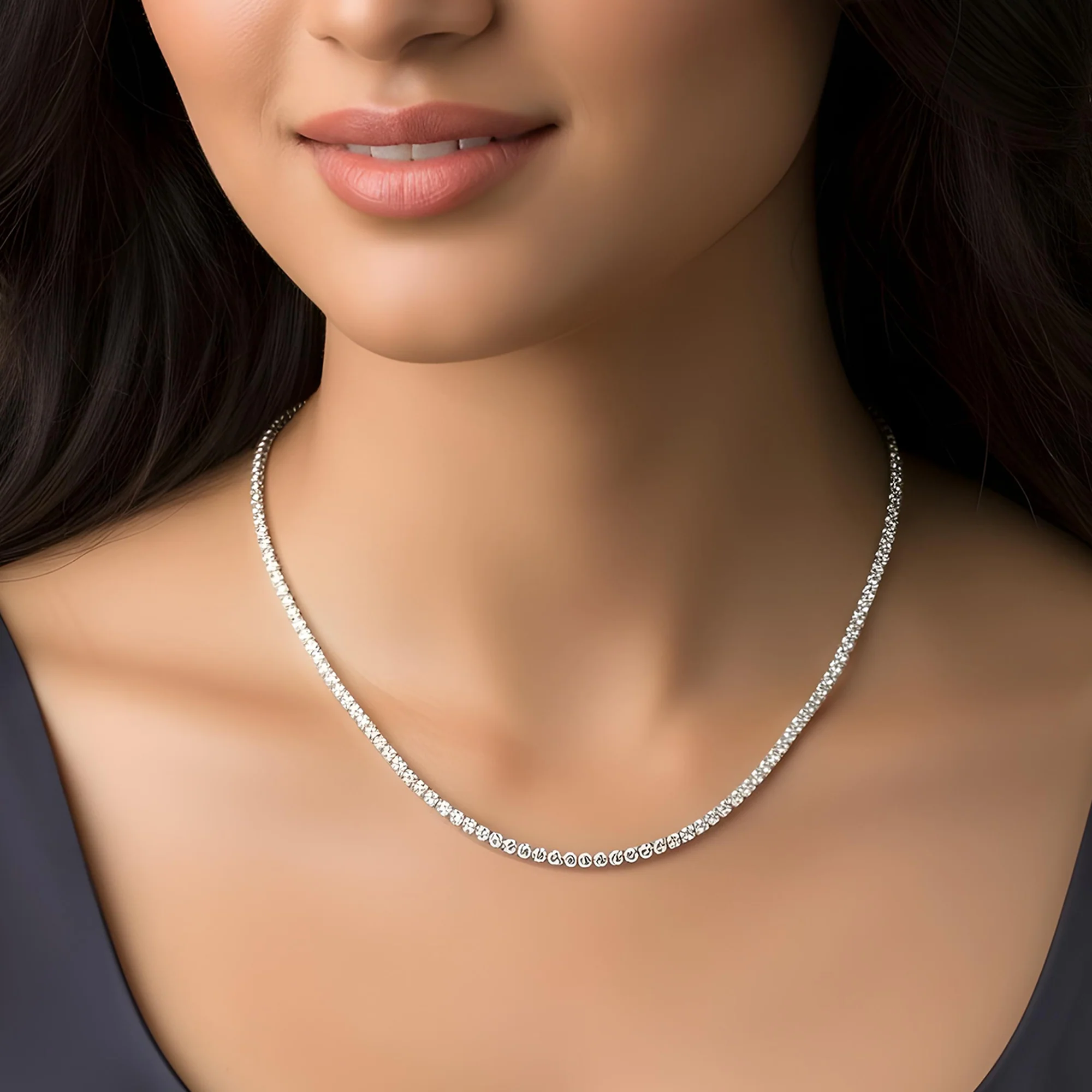14K Rose Gold Round Diamond Tennis Chain 9.52ct (16"-22") - Image 6