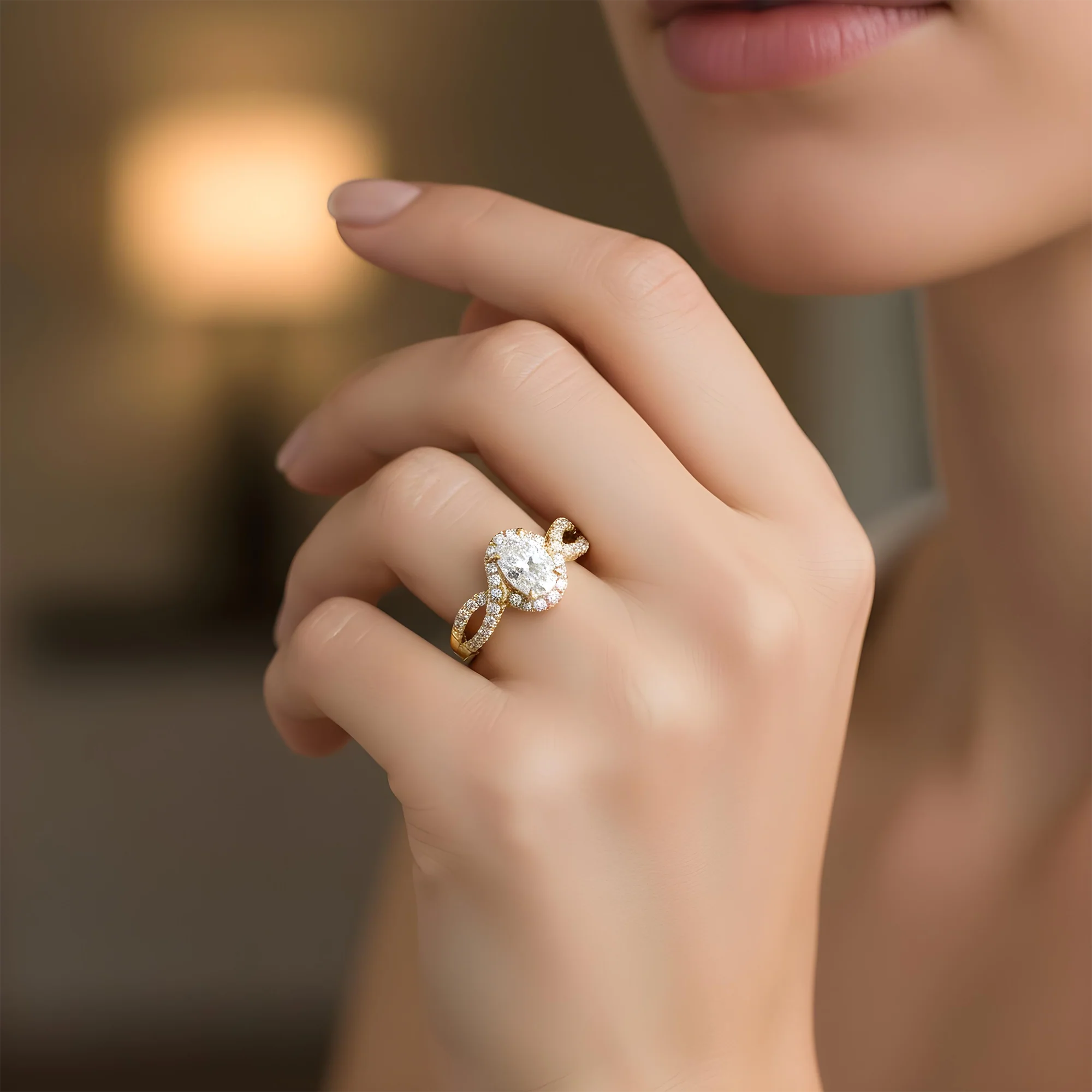 14K White Gold 1.01ct Oval Cut Diamond Engagement Ring 1.50ctw - Image 7