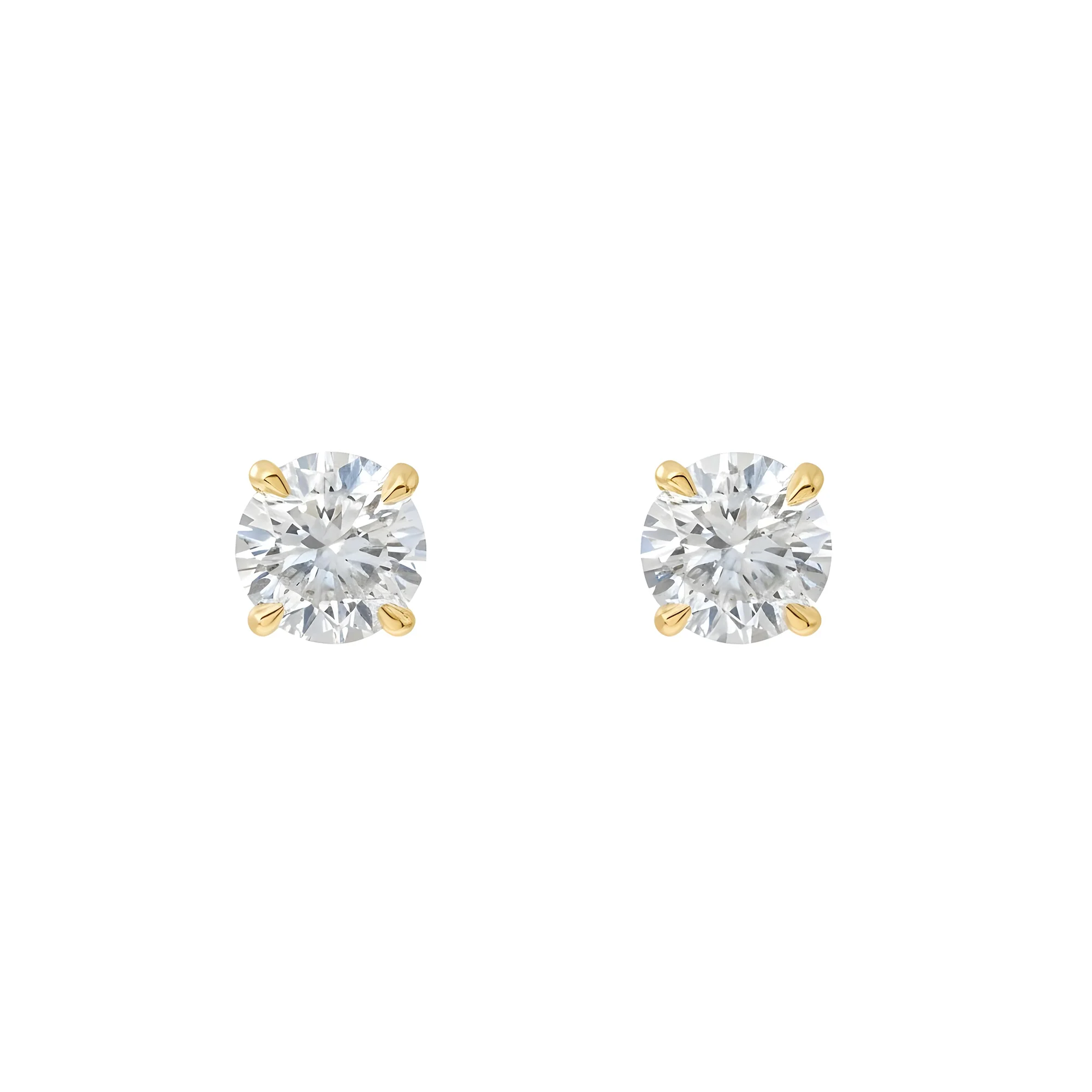 14K White Gold 1.53ct Each Solitaire Round Diamond Stud Earrings 3.06ctw - Image 6