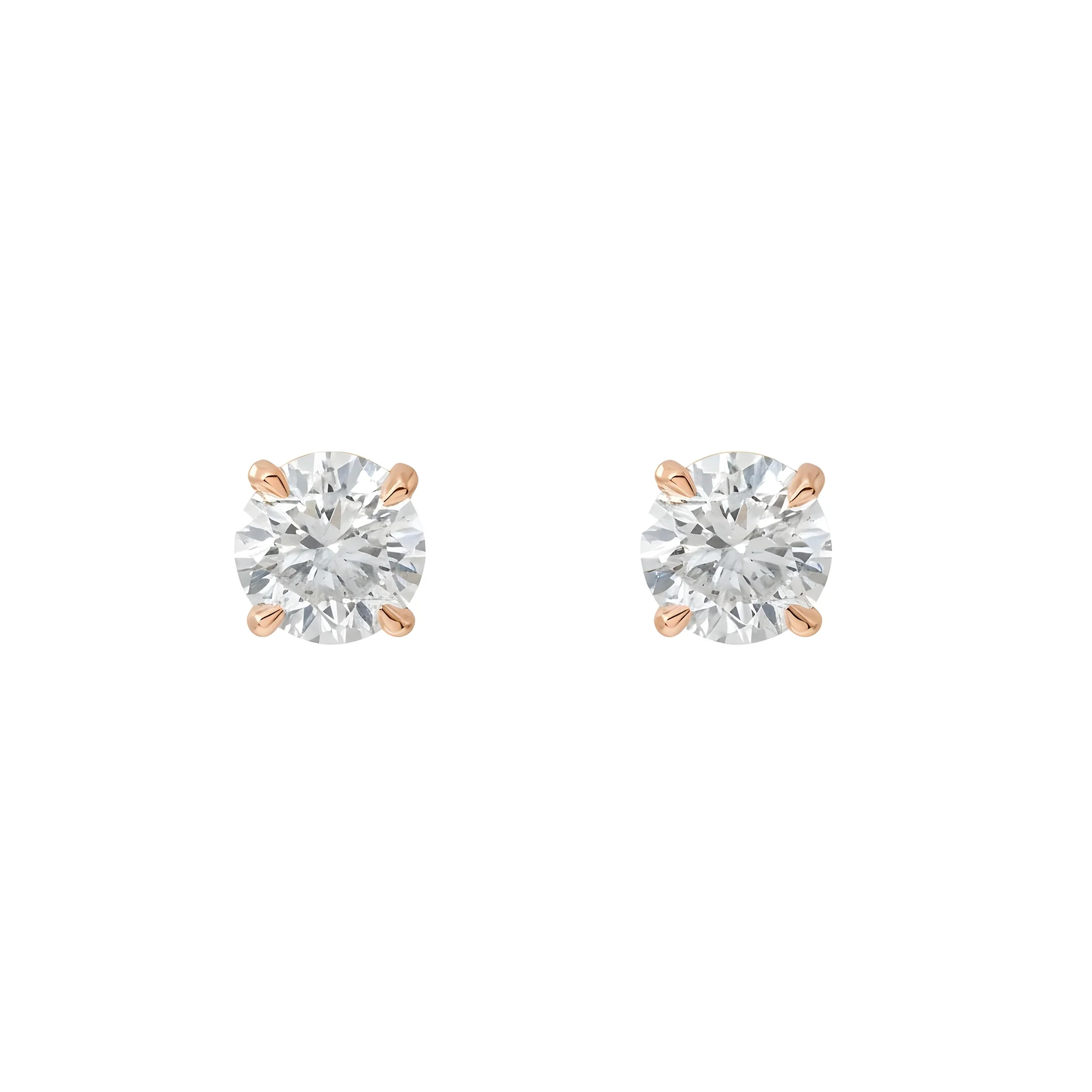14K White Gold 1.53ct Each Solitaire Round Diamond Stud Earrings 3.06ctw - Image 8