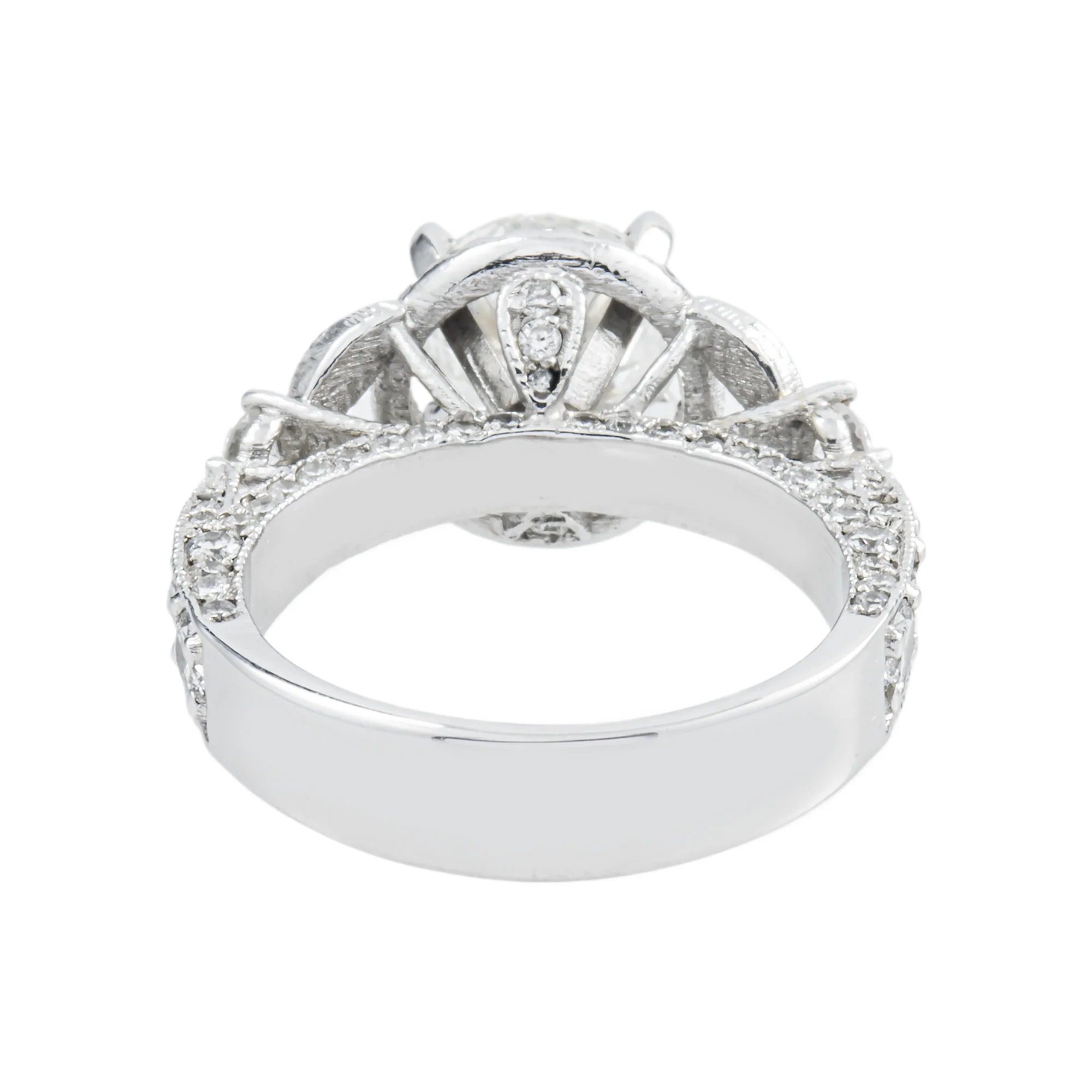 14K White Gold 1.71ct Round diamond Engagement Ring 2.51ctw - Image 4