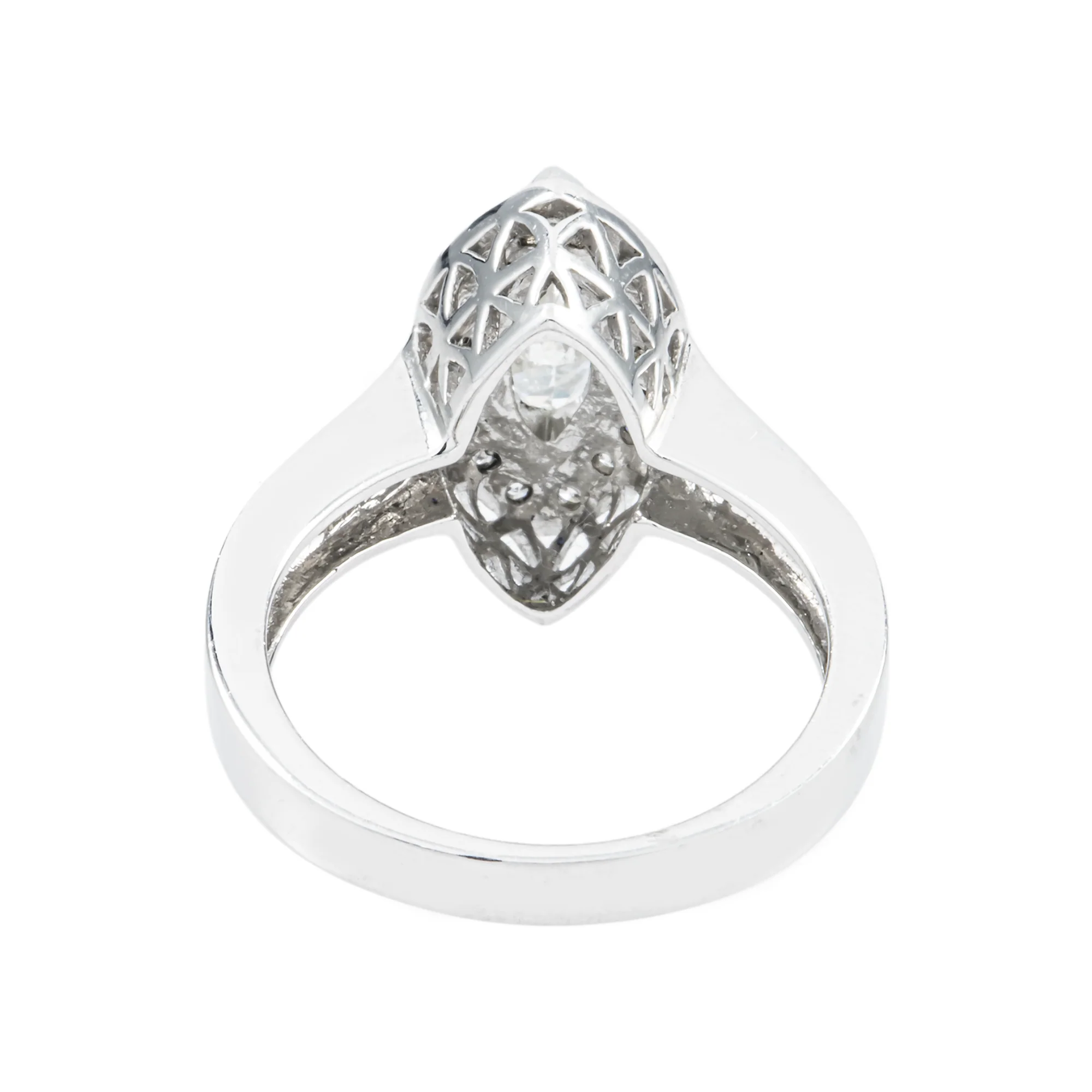 14K White Gold Marquise Cut Diamond Engagement Ring 1.98ct - Image 4