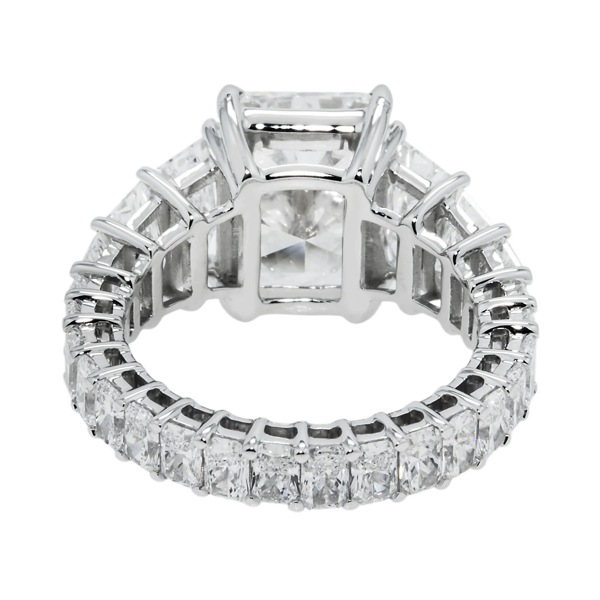 14K White Gold 5.01ct Radiant Cut Diamond Engagement Ring 9.96ctw - Image 5