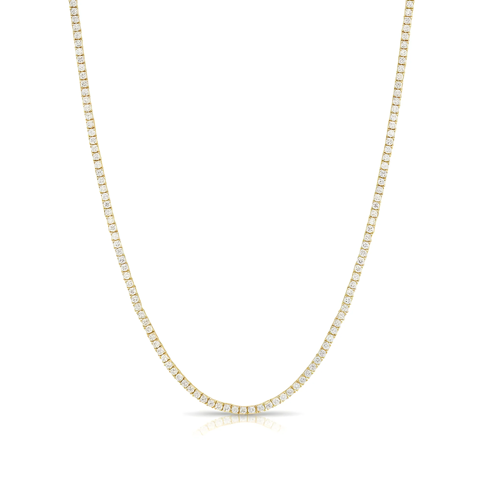 14K White Gold Diamond Tennis Chain 8.0ct - Image 4