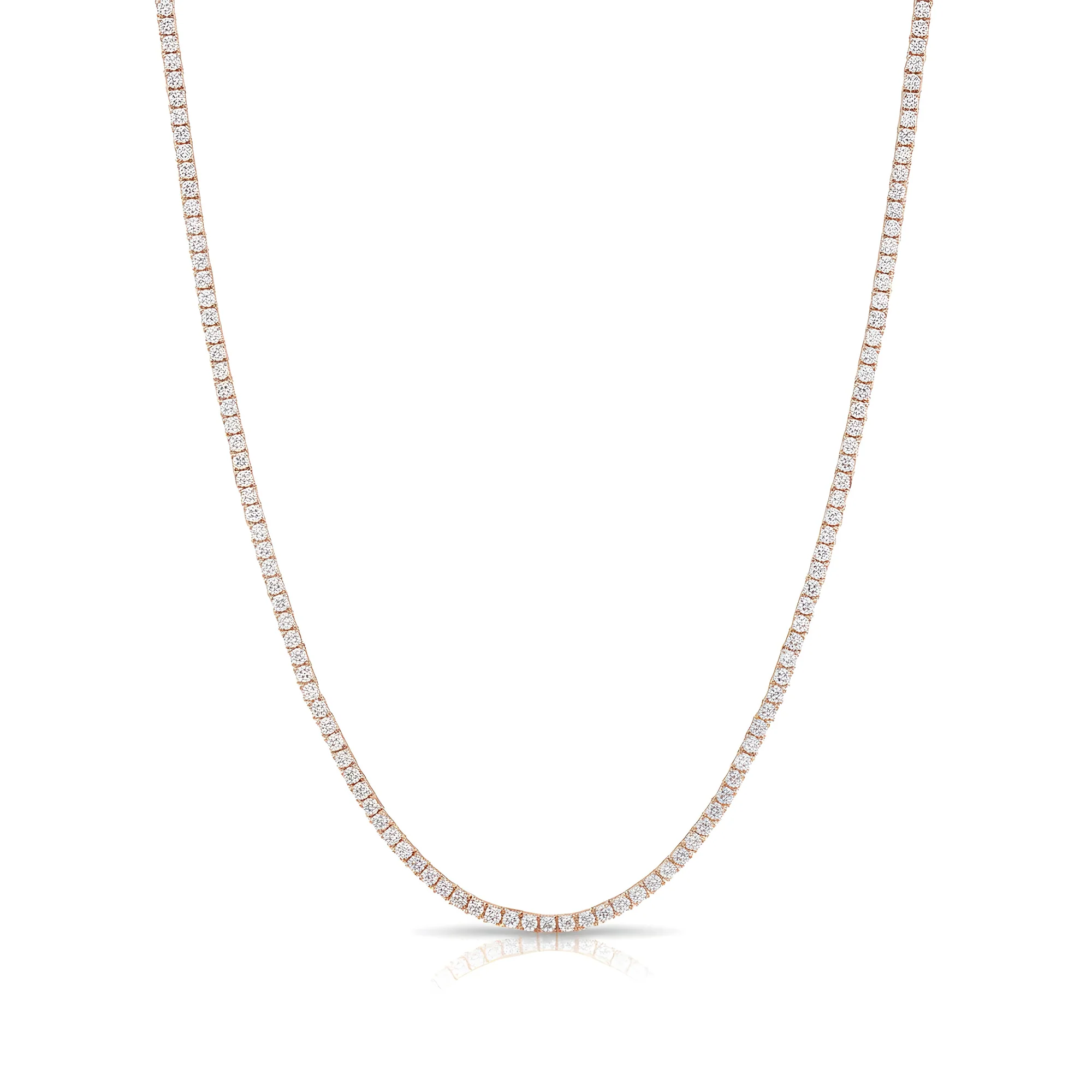 14K White Gold Diamond Tennis Chain 8.0ct - Image 6