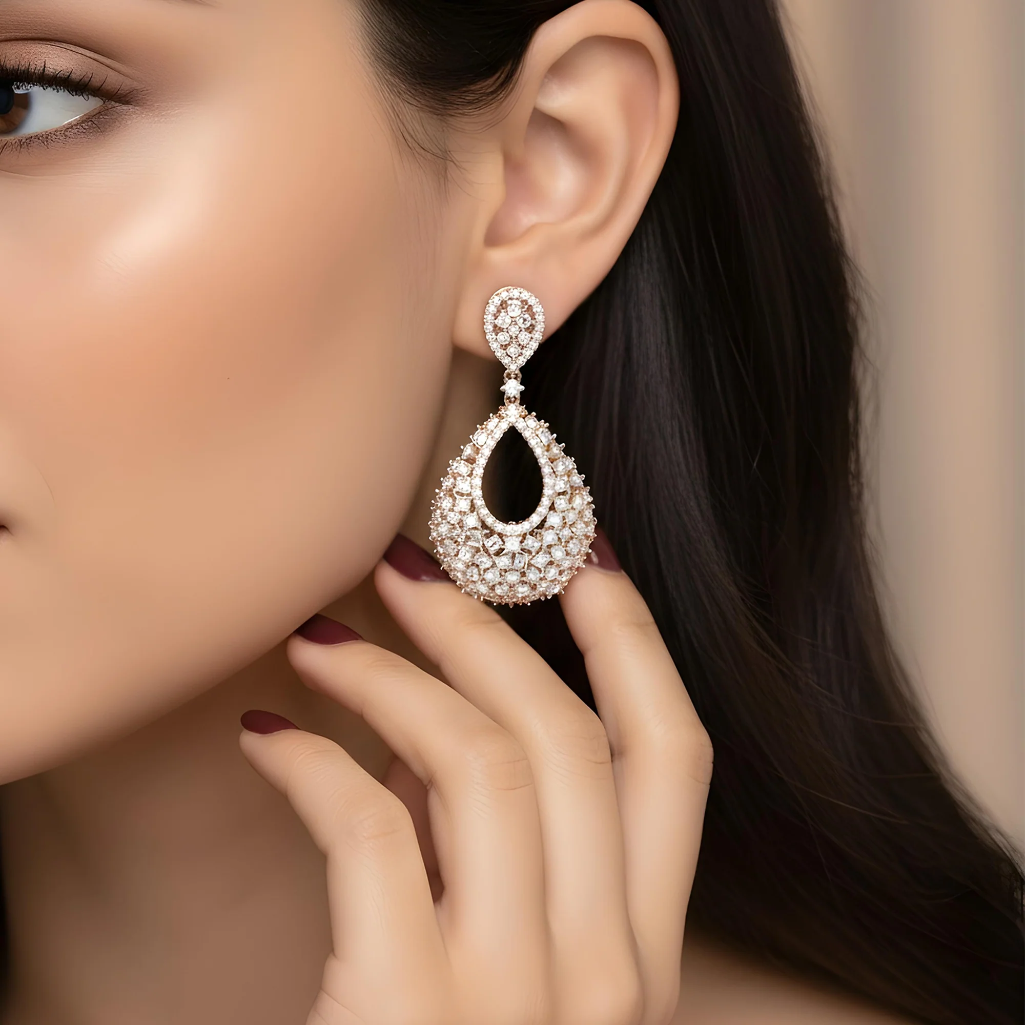 14K White Gold Asscher & Round Cut Drop Earrings 4.23ctw - Image 7