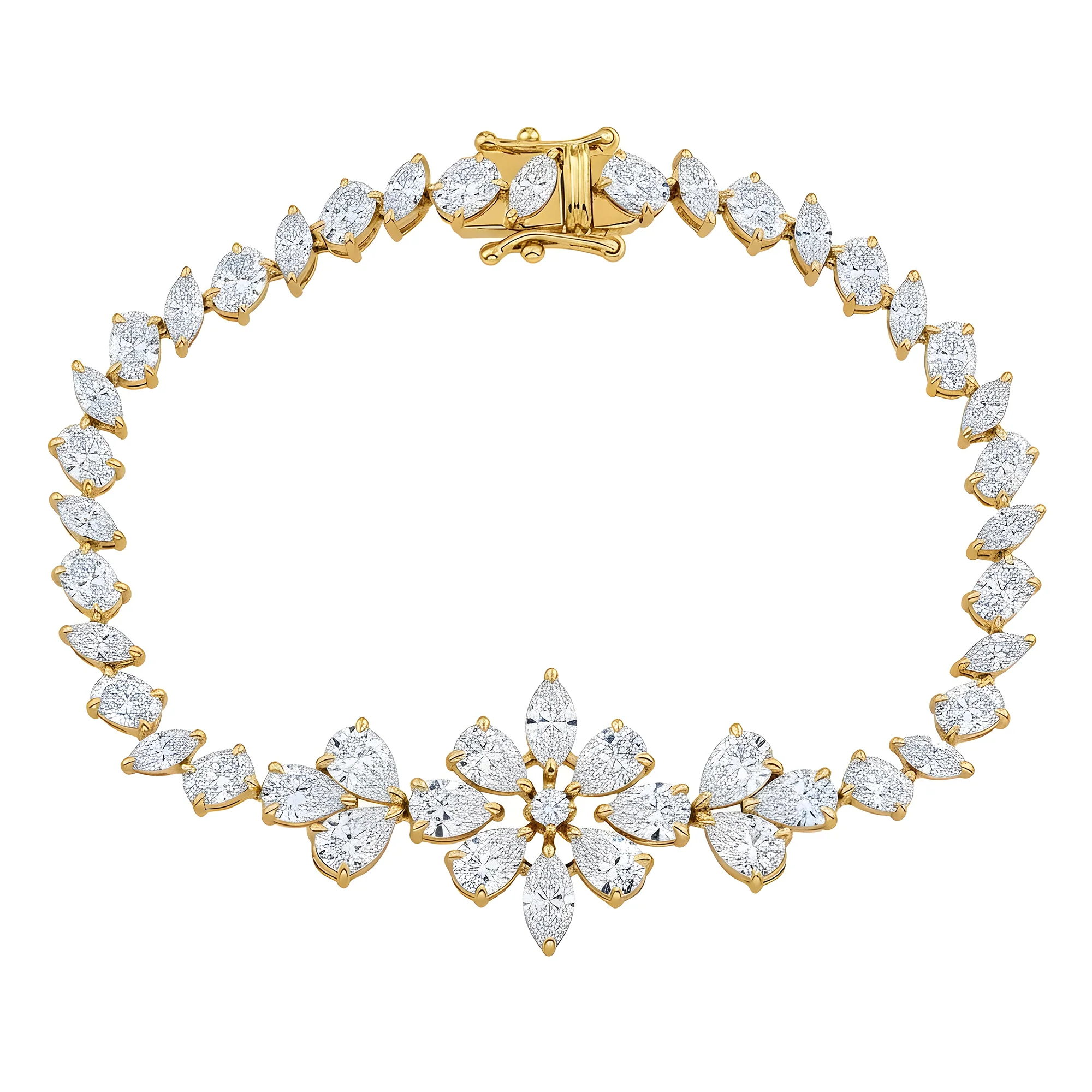 14K White Gold Aurora Diamond Bracelet 11.56ct - Image 4