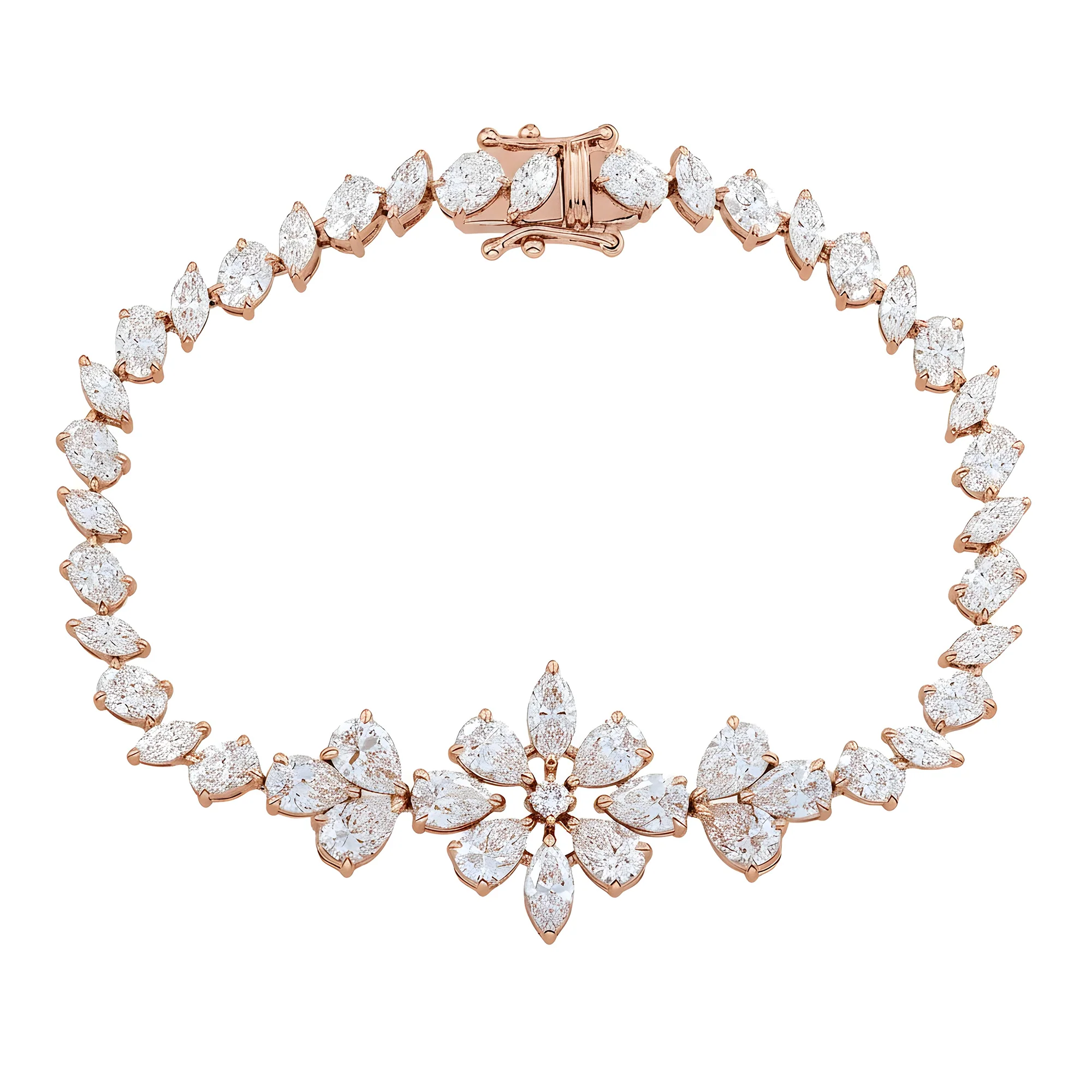 14K White Gold Aurora Diamond Bracelet 11.56ct - Image 6