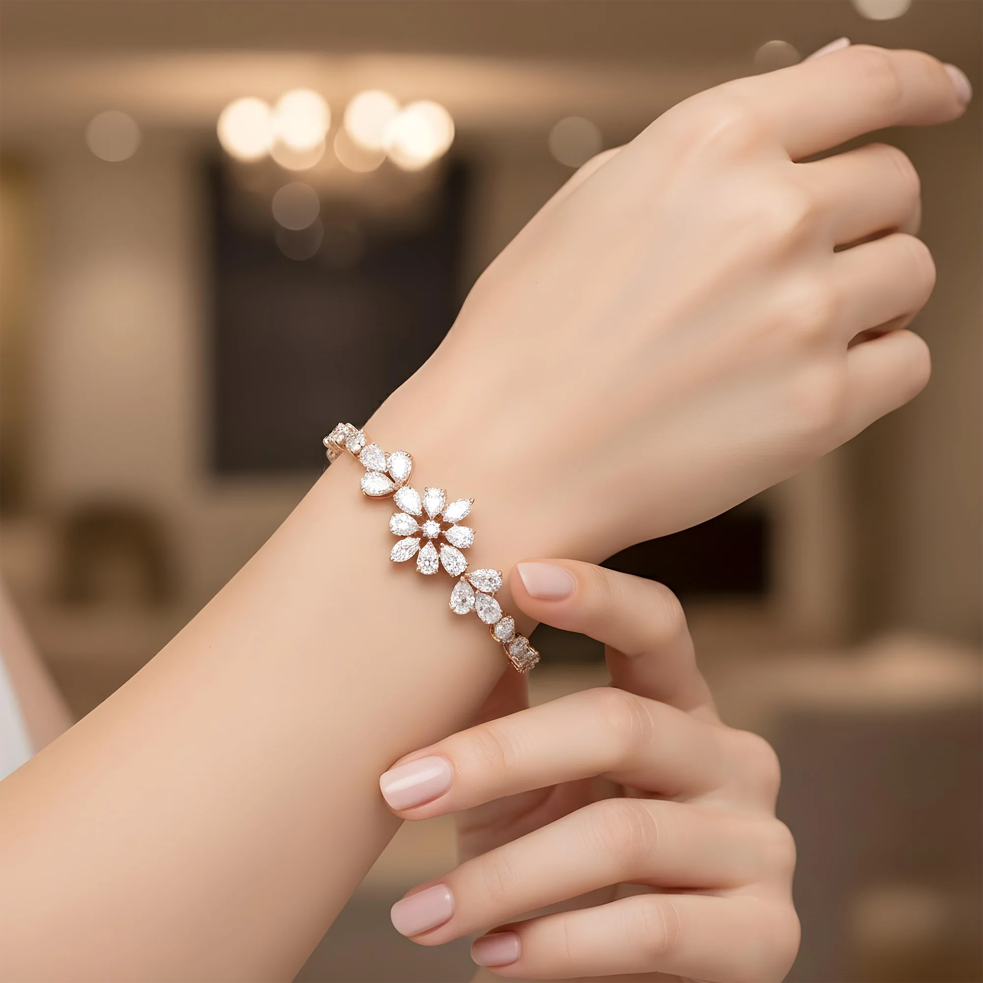 14K White Gold Aurora Diamond Bracelet 11.56ct - Image 7
