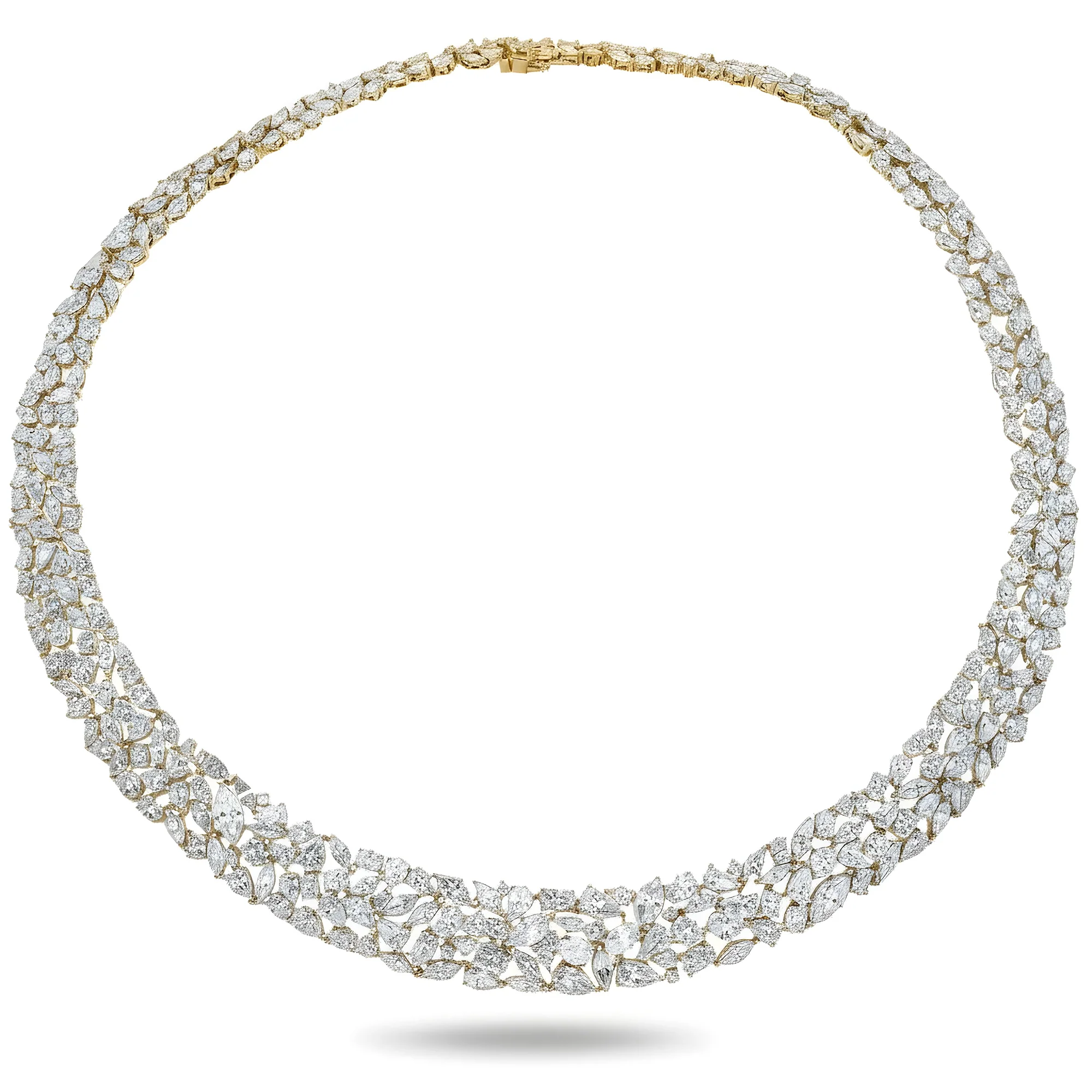 14K White Gold Multi Cut Diamond Necklace 57.13ct (1 of 3 matching set) - Image 5