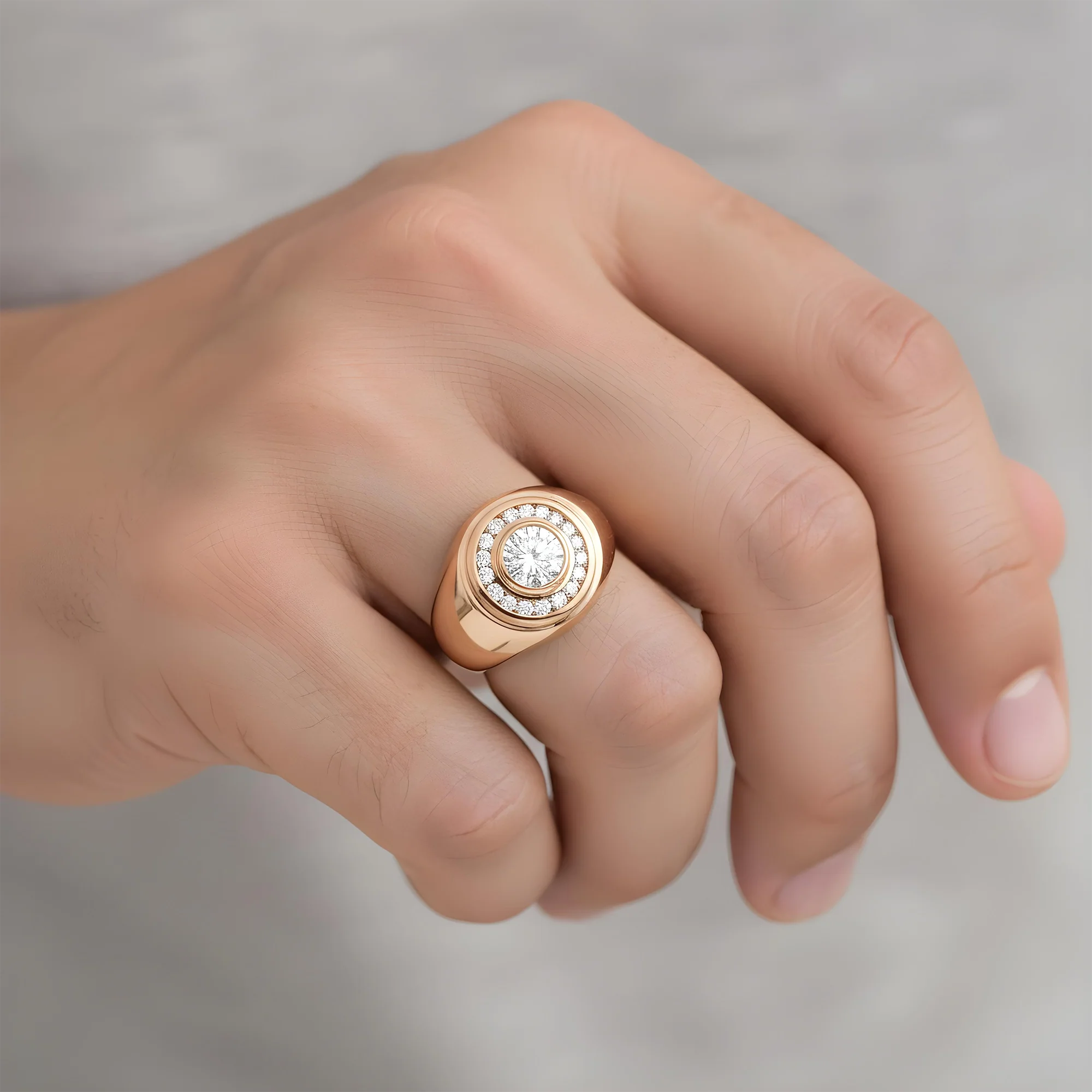 14K White Gold Round Diamond Ring W/ Halo 2.81ctw - Image 9