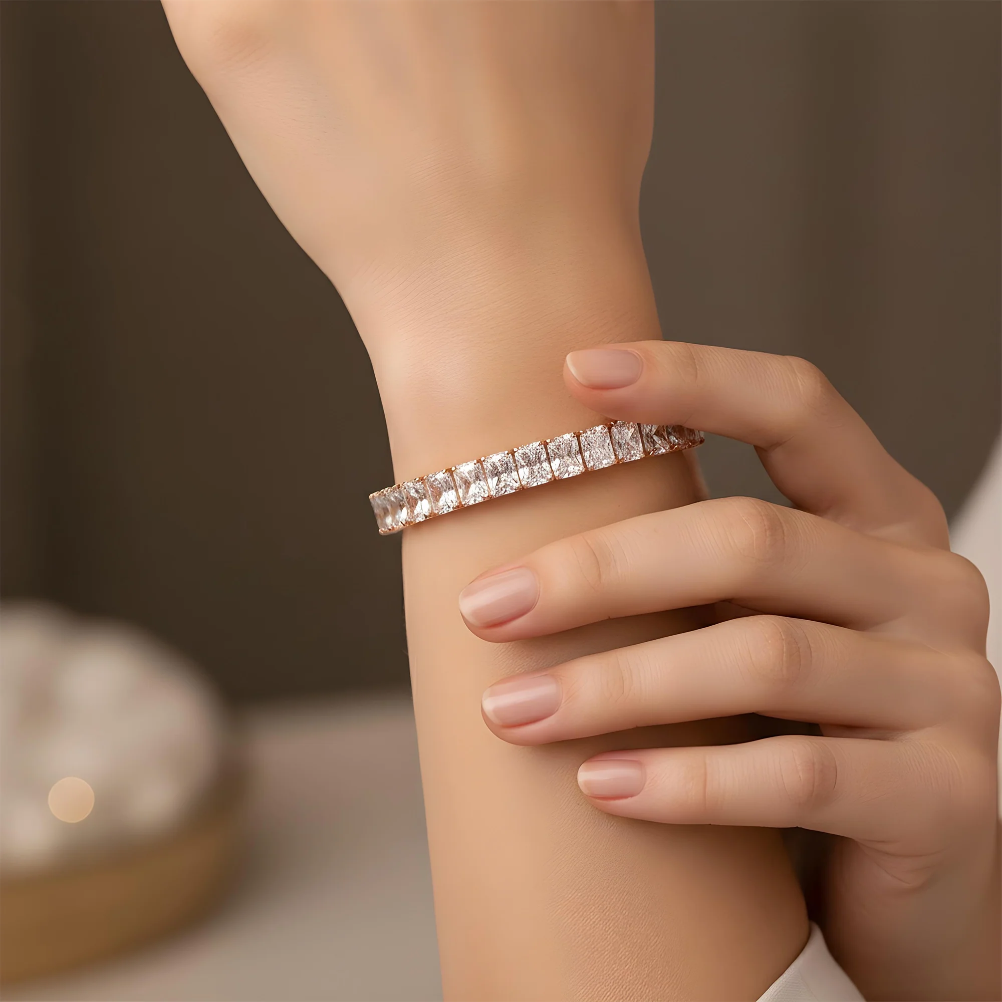 14K White Gold Radiant Cut Diamond Tennis Bracelet 46.24ct - Image 7
