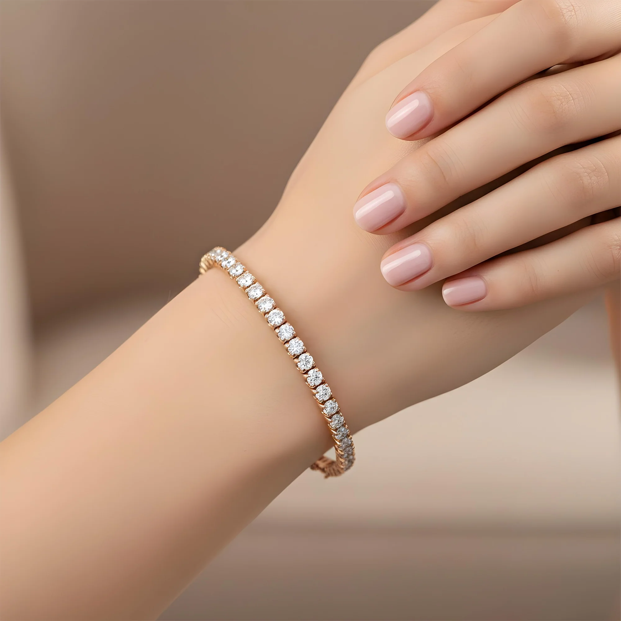 14K White Gold Round Diamond Bangle Bracelet 10.40ct - Image 9
