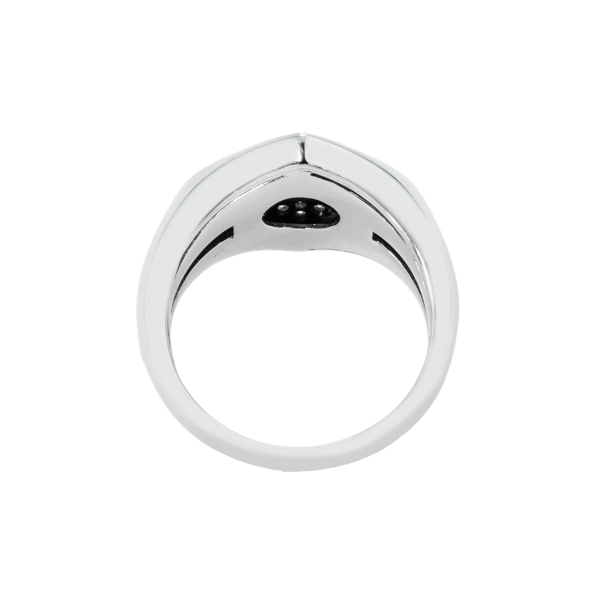 14K White Gold Round Diamond Cluster Ring 0.92ct - Image 4