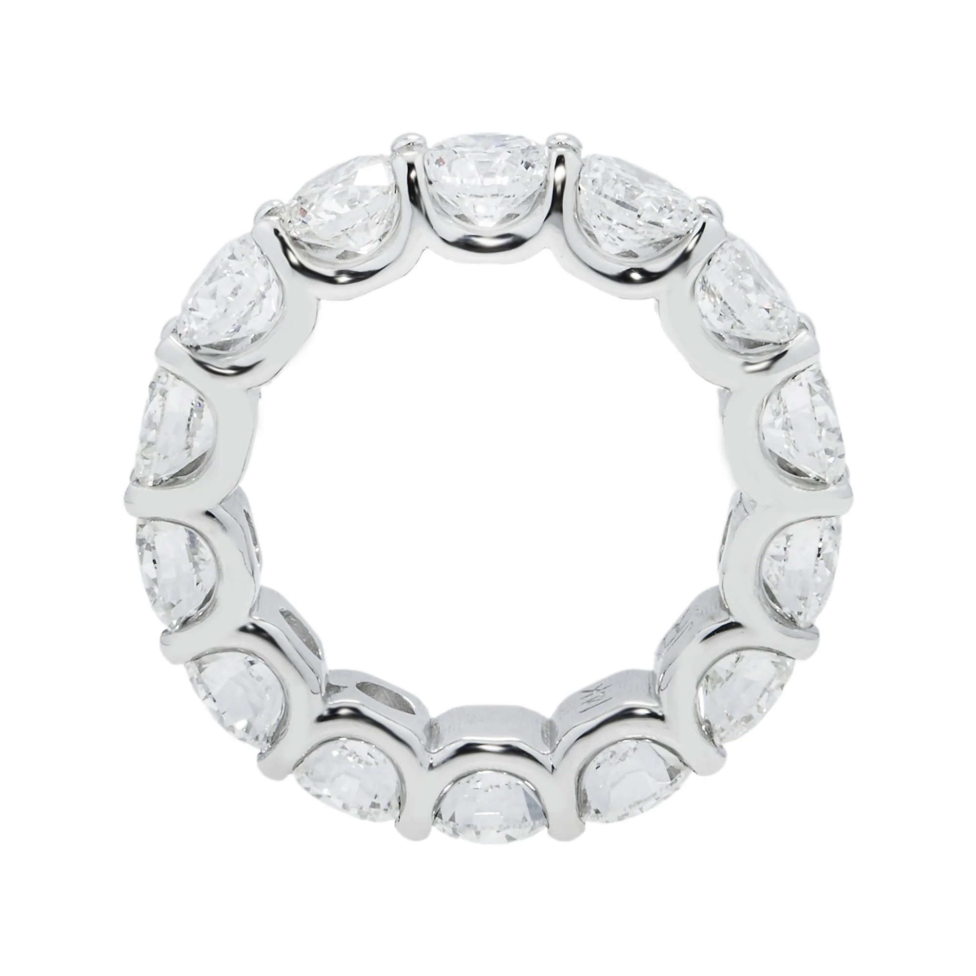14K White Gold Round Diamond Eternity Ring 7.04ct - Image 4