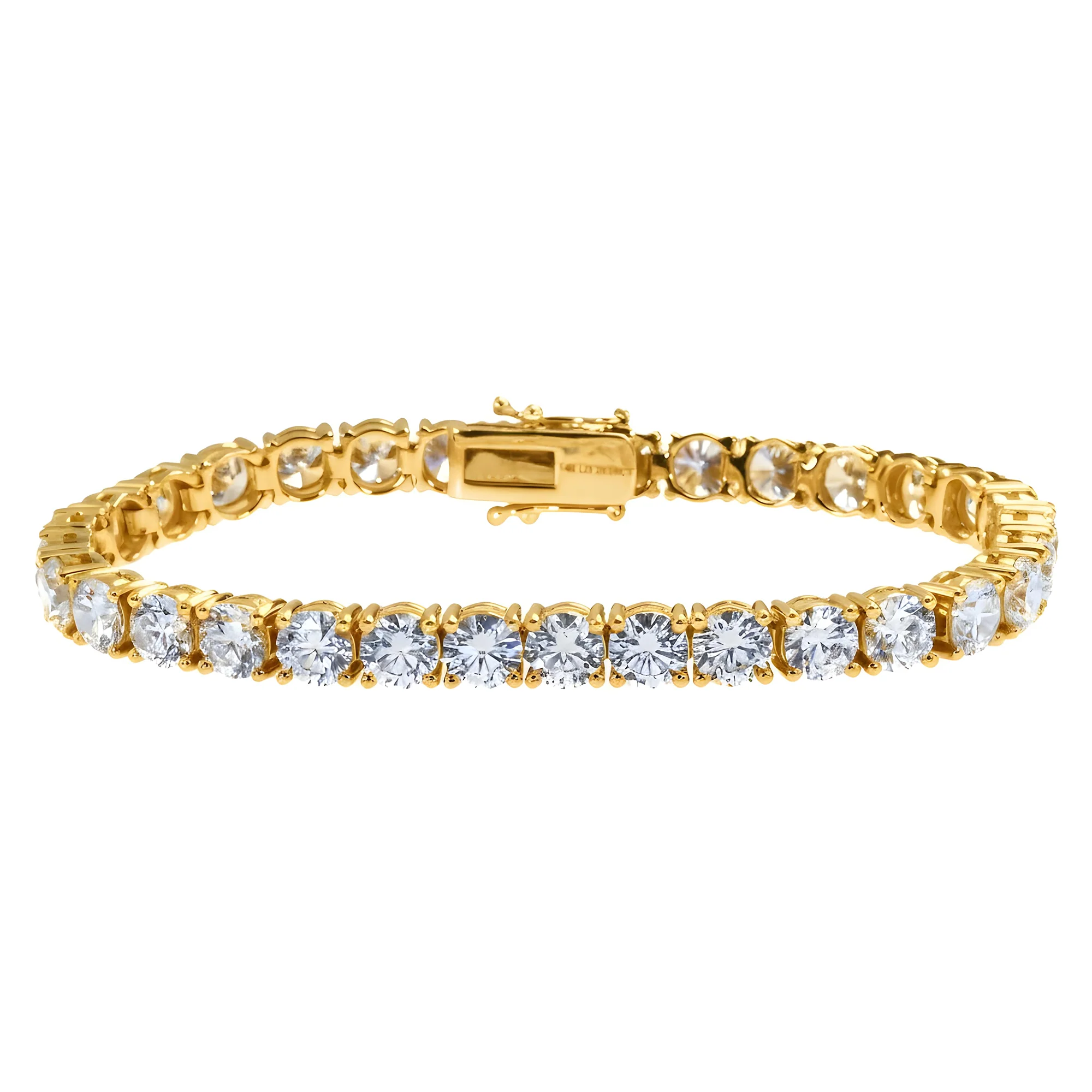 14K White Gold Round Diamond Tennis Bracelet 20.08ct - Image 5