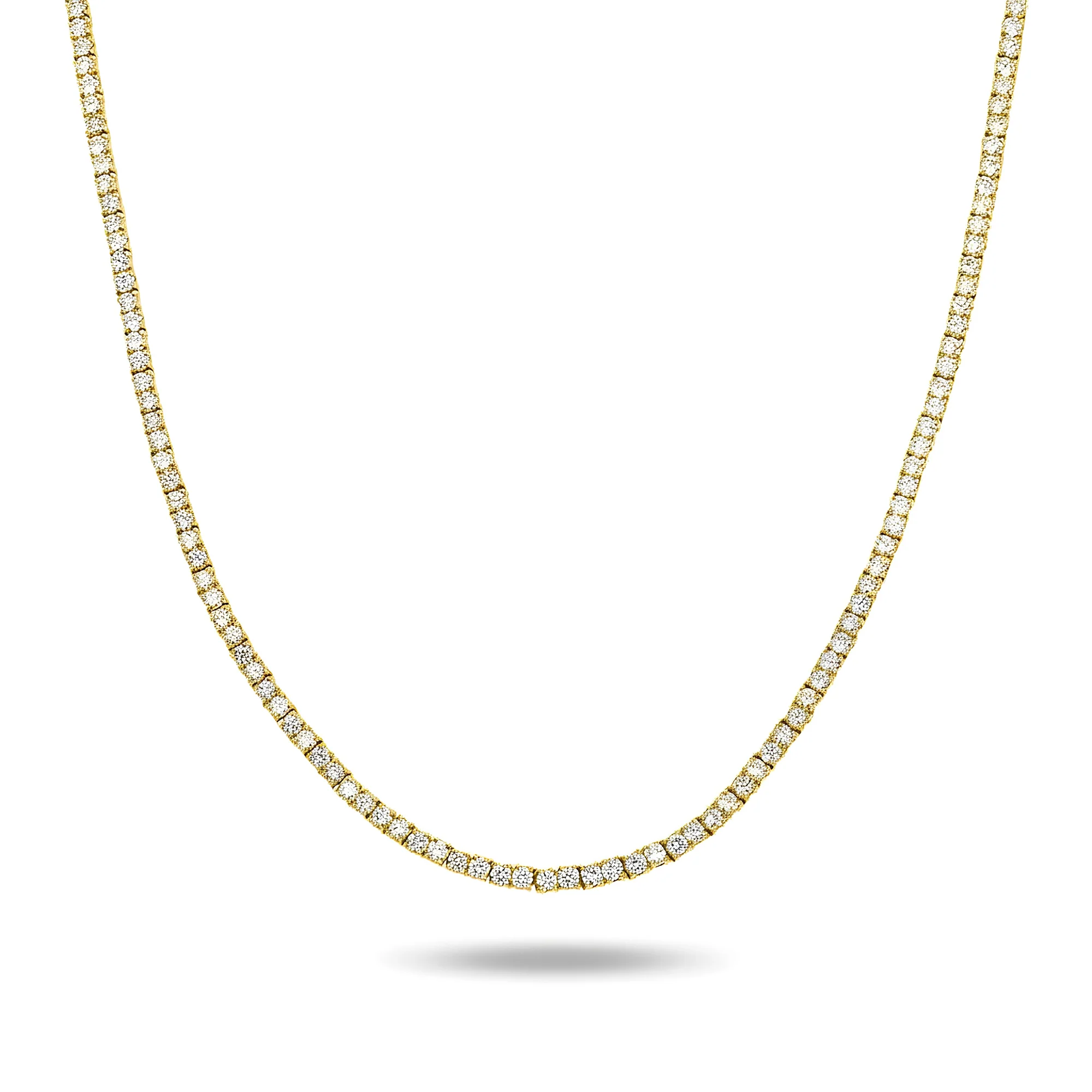 14K White Gold Round Diamond Tennis Chain 23.53ct - Image 4
