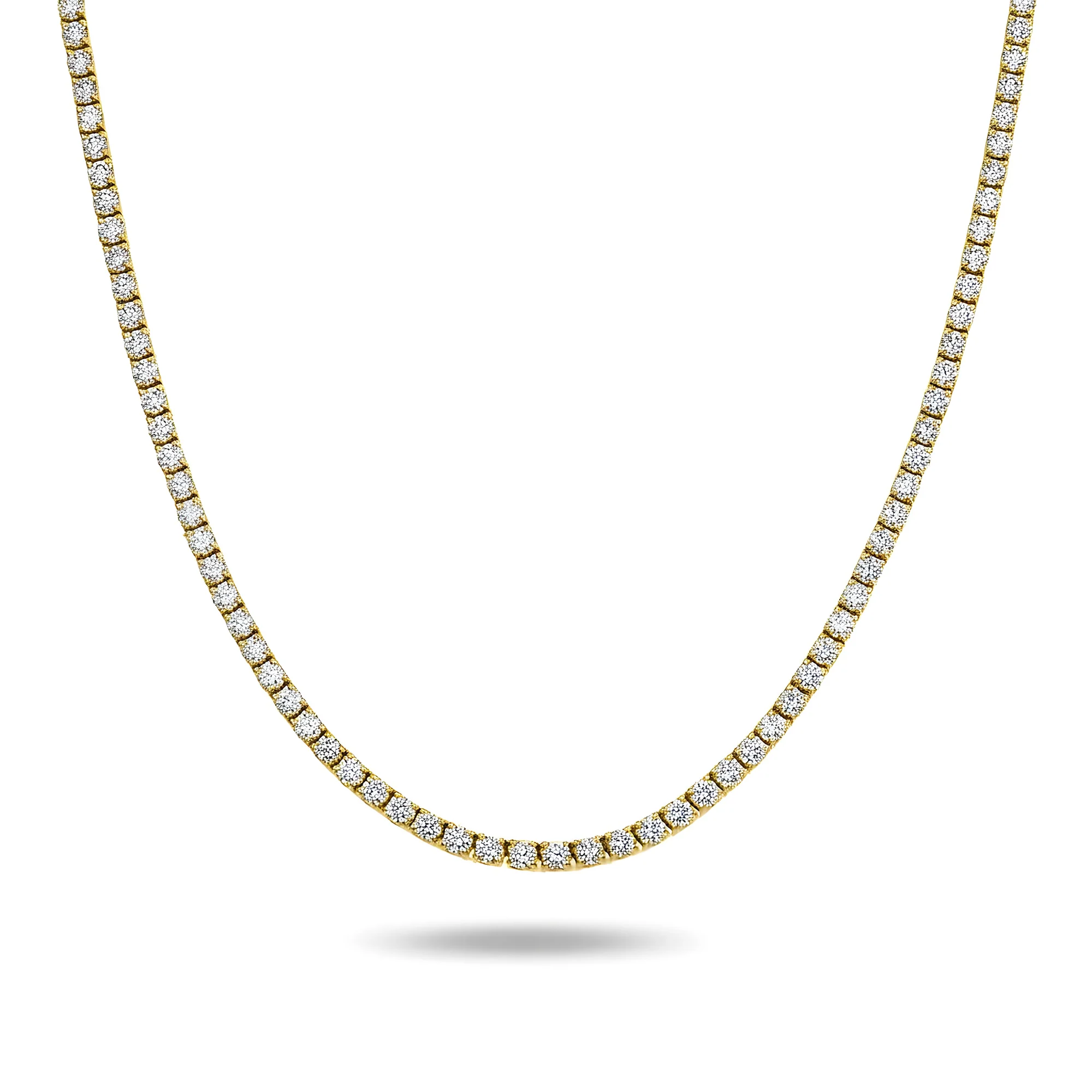14K White Gold Round Diamond Tennis Chain 26.66ct (16"-24") - Image 4
