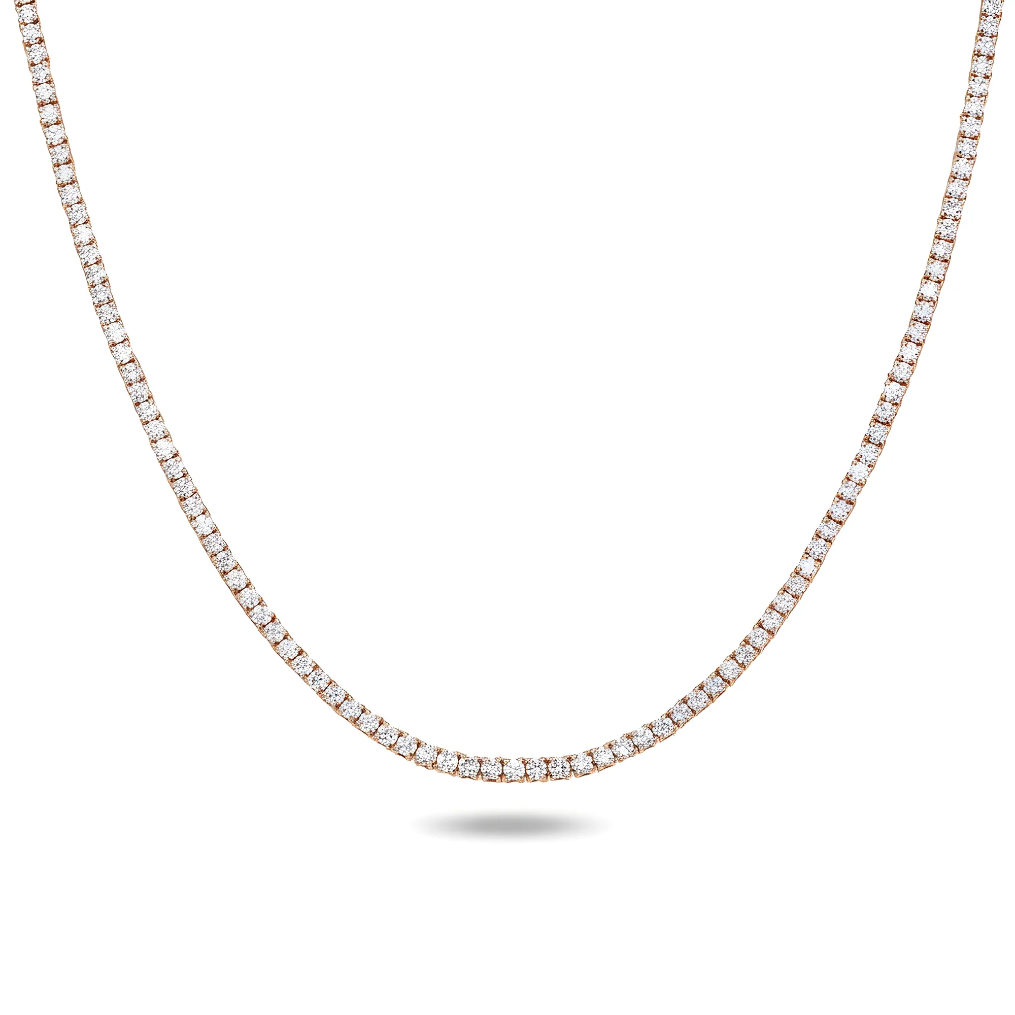 14K White Gold Round Diamond Tennis Chain 5.68ct (16"-24") - Image 7
