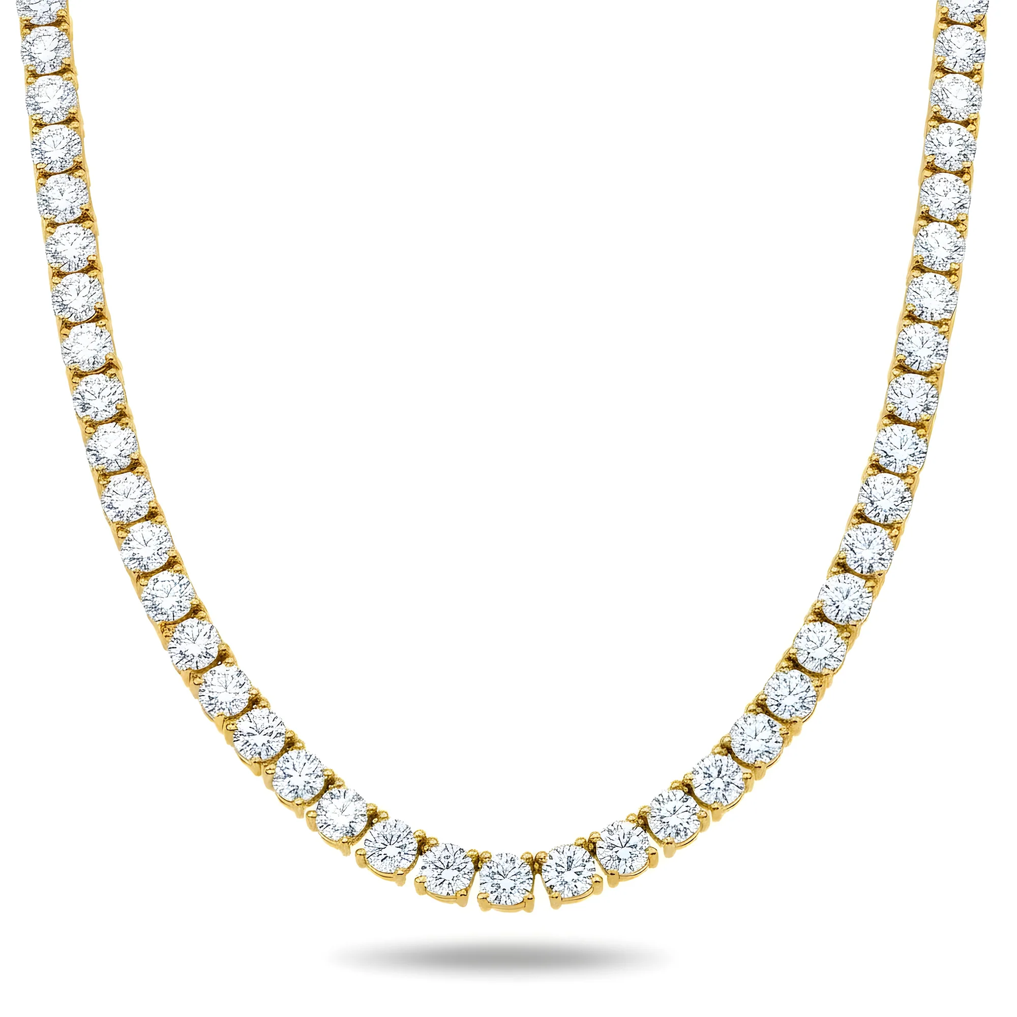 14K White Gold Round Diamond Tennis Chain 81.09ct (16"-22") - Image 5