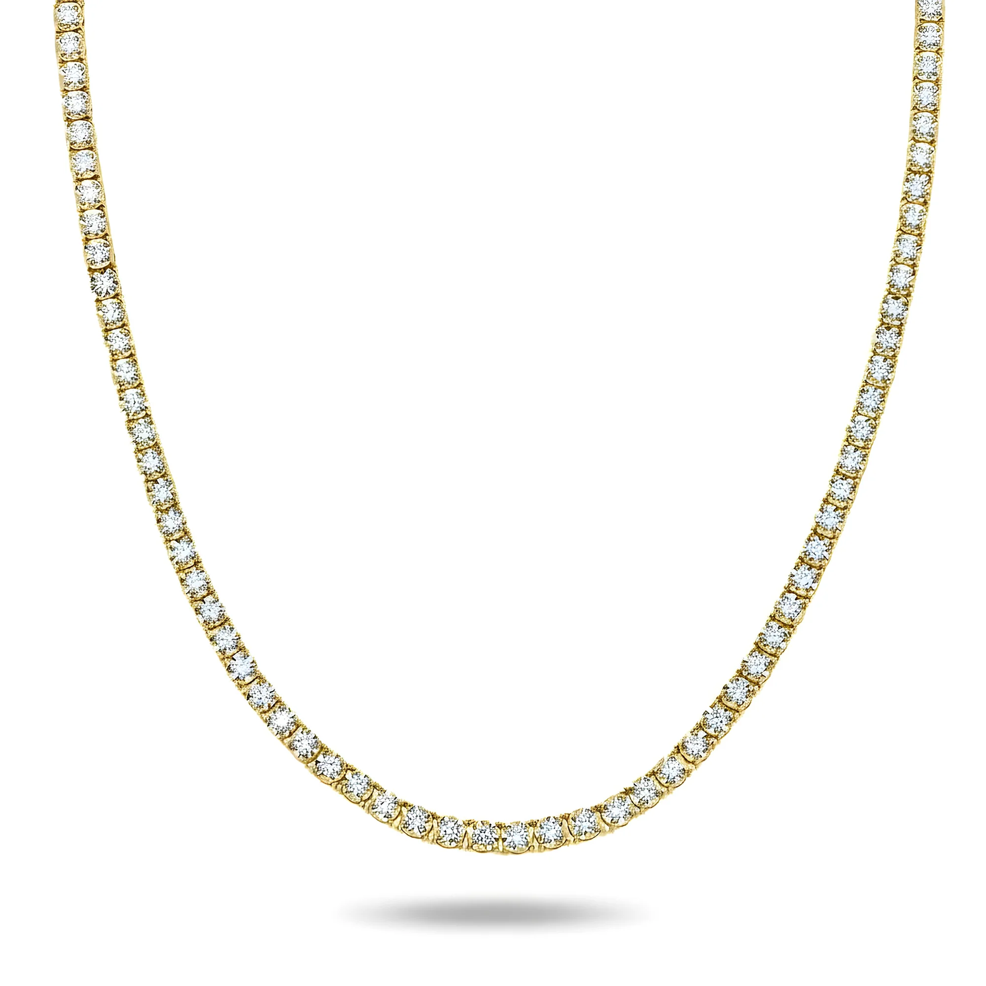 14K White Gold Round Diamond Tennis Chain 6.16ct (16"-22") - Image 4