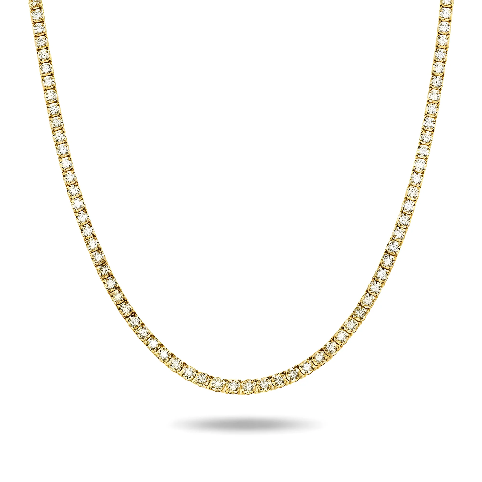14K White Gold Round Diamond Tennis Chain 7.75ct (16"-22") - Image 4