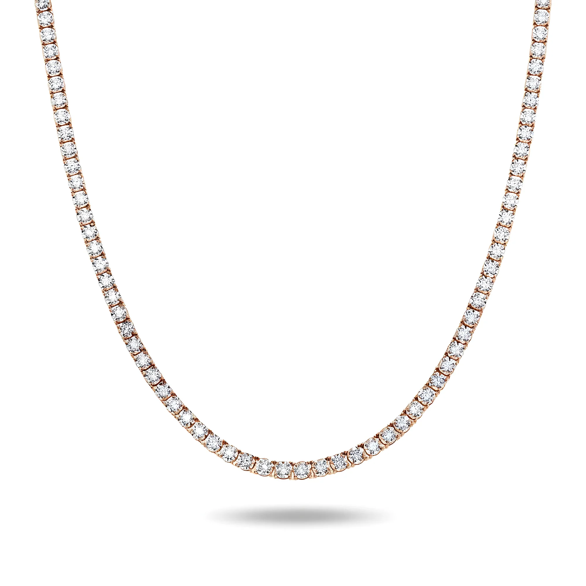 14K White Gold Round Diamond Tennis Chain 7.75ct (16"-22") - Image 6